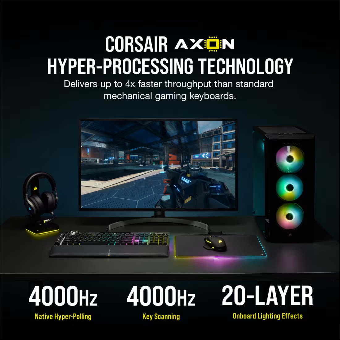 CORSAIR K100 RGB Mechanical Gaming Keyboard - Cherry MX Speed
