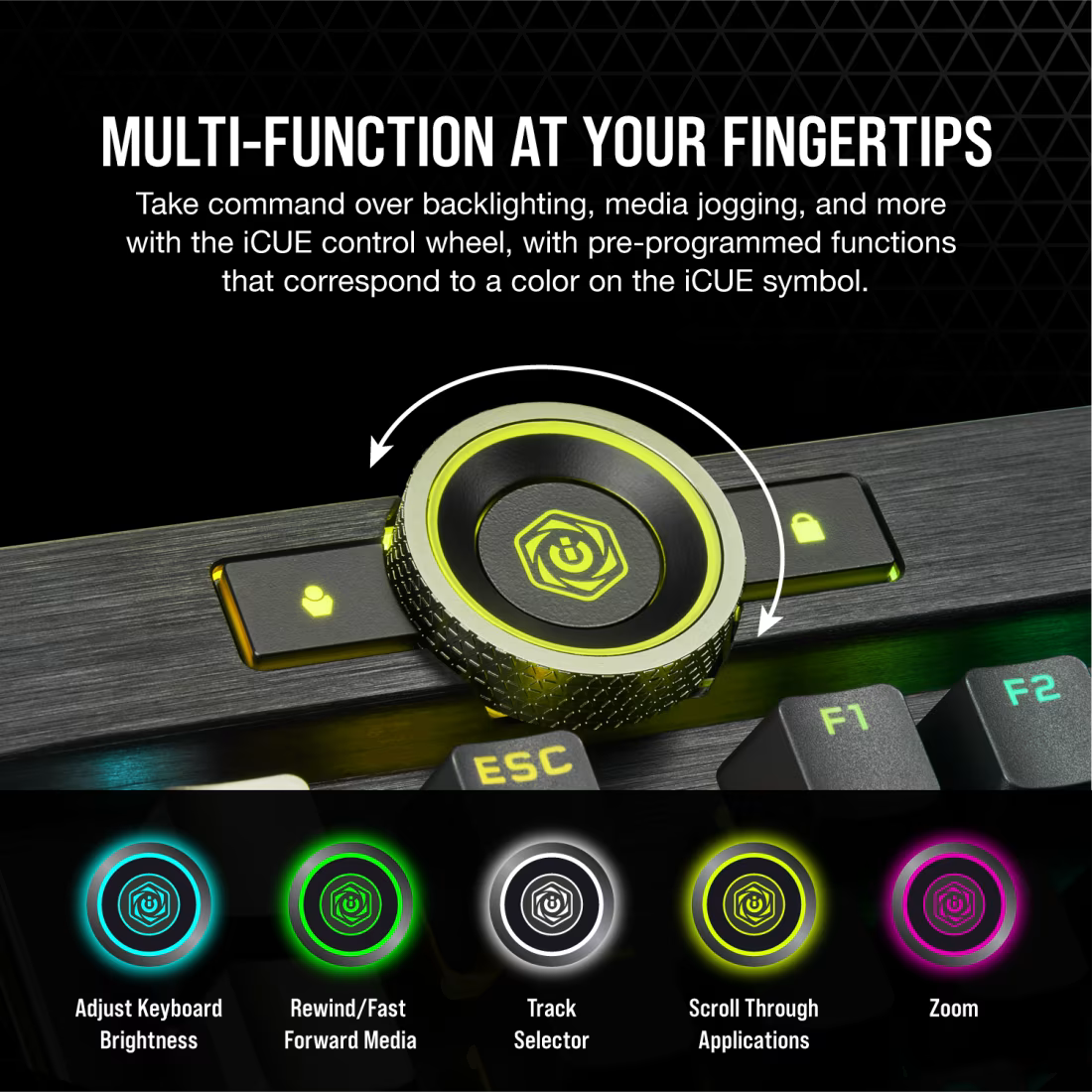 CORSAIR K100 RGB Optical-Mechanical Gaming Keyboard - OPX Rapidfire