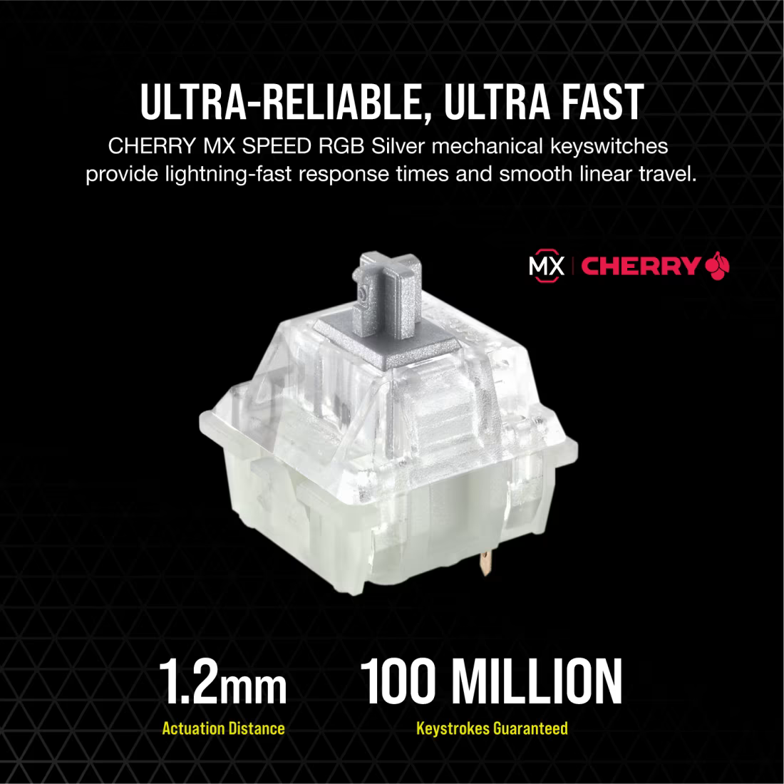 CORSAIR K100 RGB Mechanical Gaming Keyboard - Cherry MX Speed