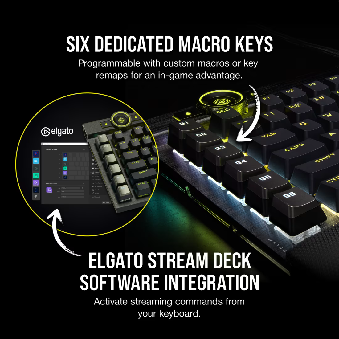 CORSAIR K100 RGB Mechanical Gaming Keyboard - Cherry MX Speed