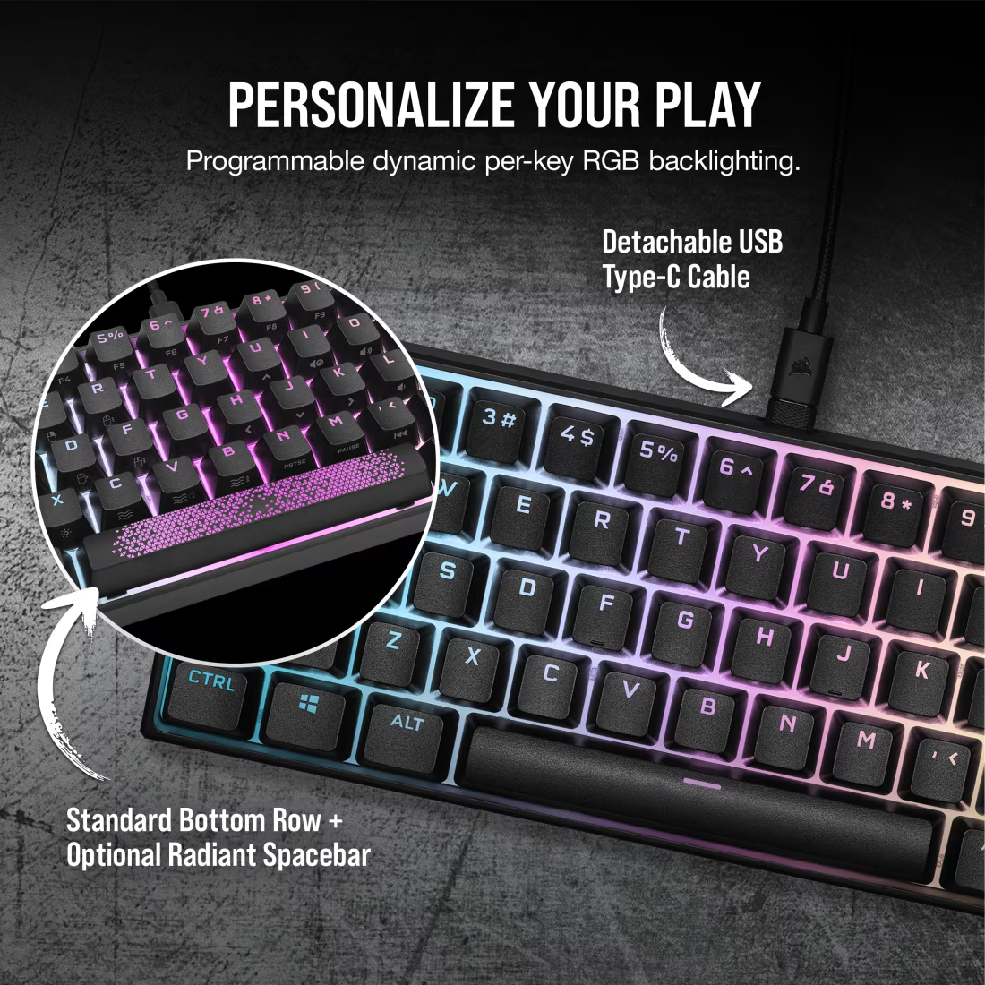 CORSAIR K65 RGB Mini 60% Mechanical Gaming Keyboard