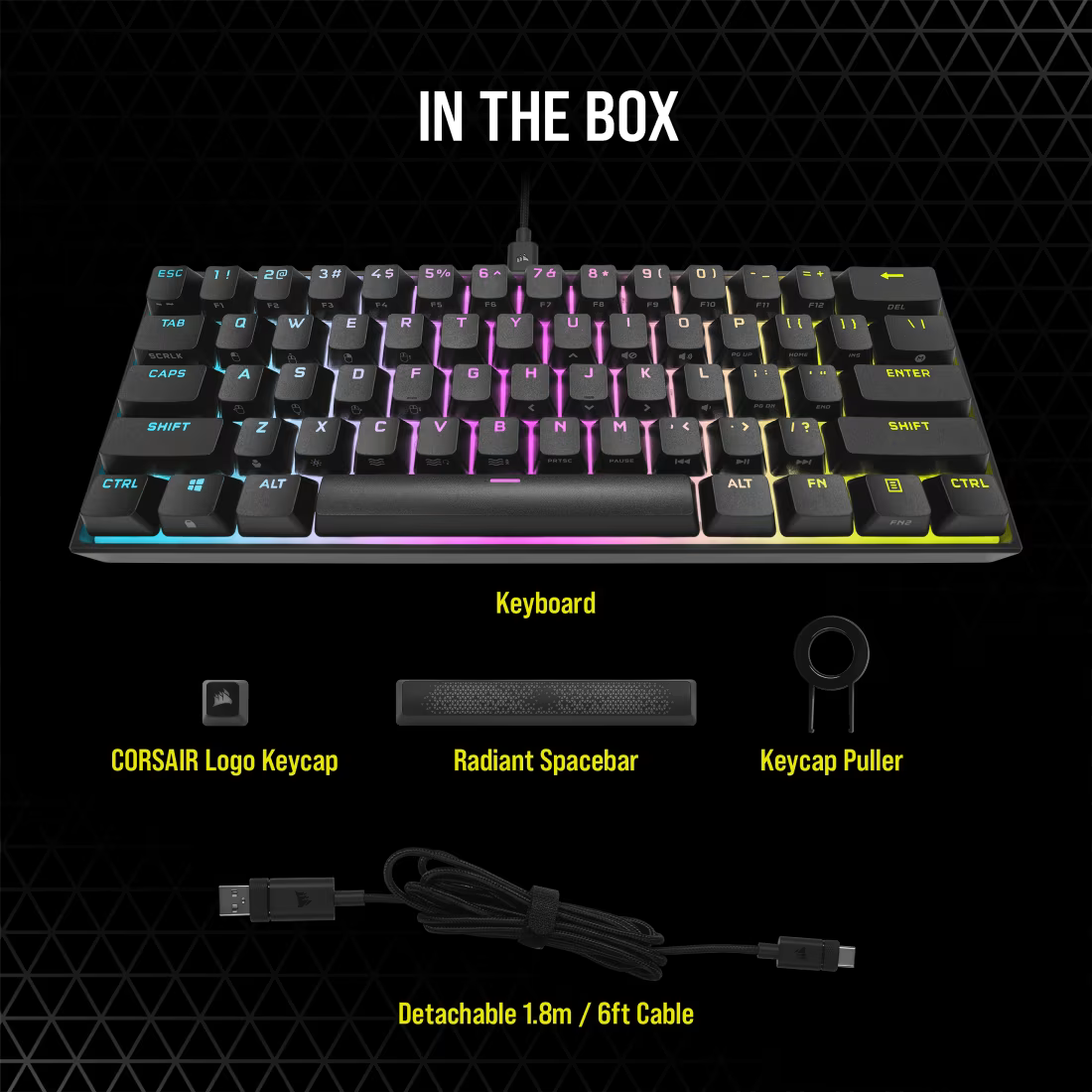 CORSAIR K65 RGB Mini 60% Mechanical Gaming Keyboard