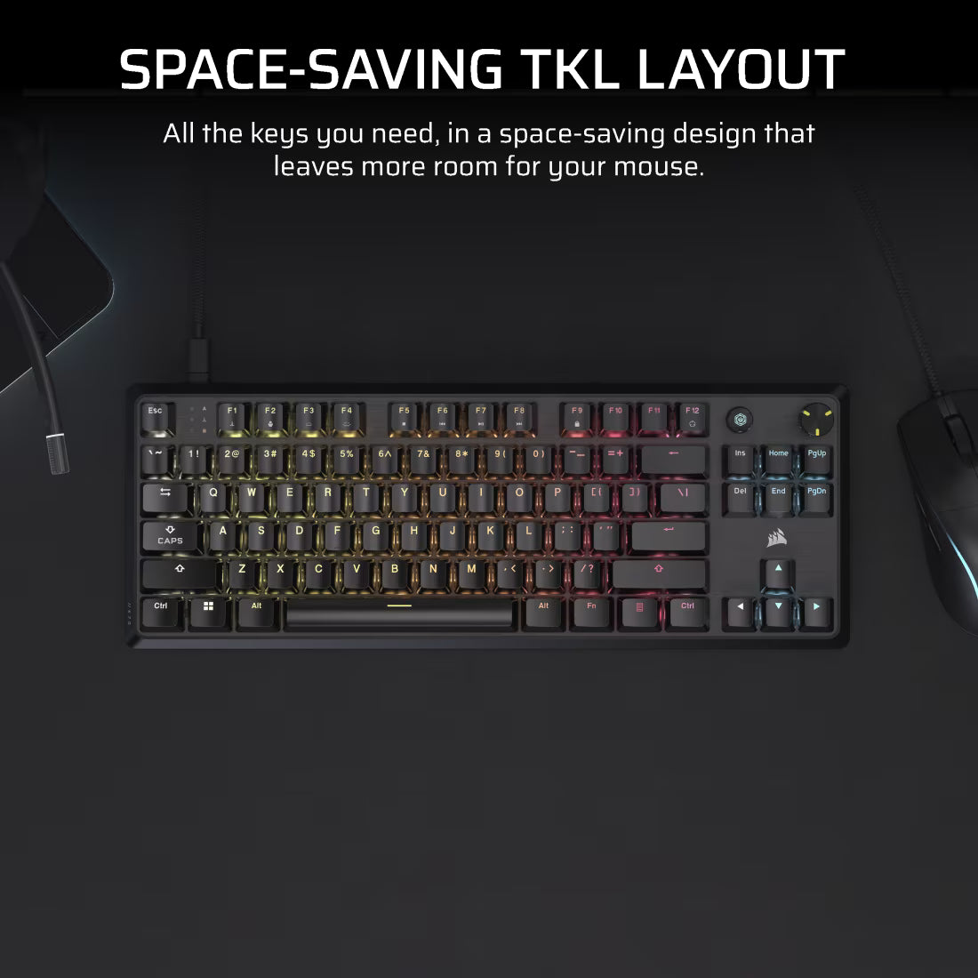 CORSAIR K70 Core TKL RGB Mechanical Gaming Keyboard