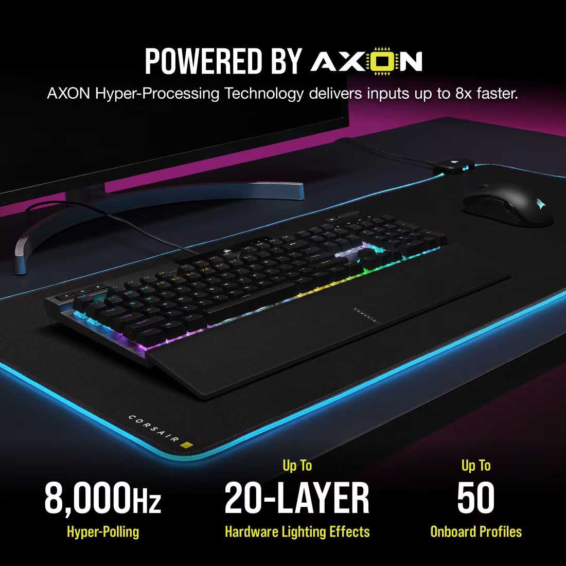 CORSAIR K70 RGB PRO Mechanical Gaming Keyboard - Cherry MX Speed Silver