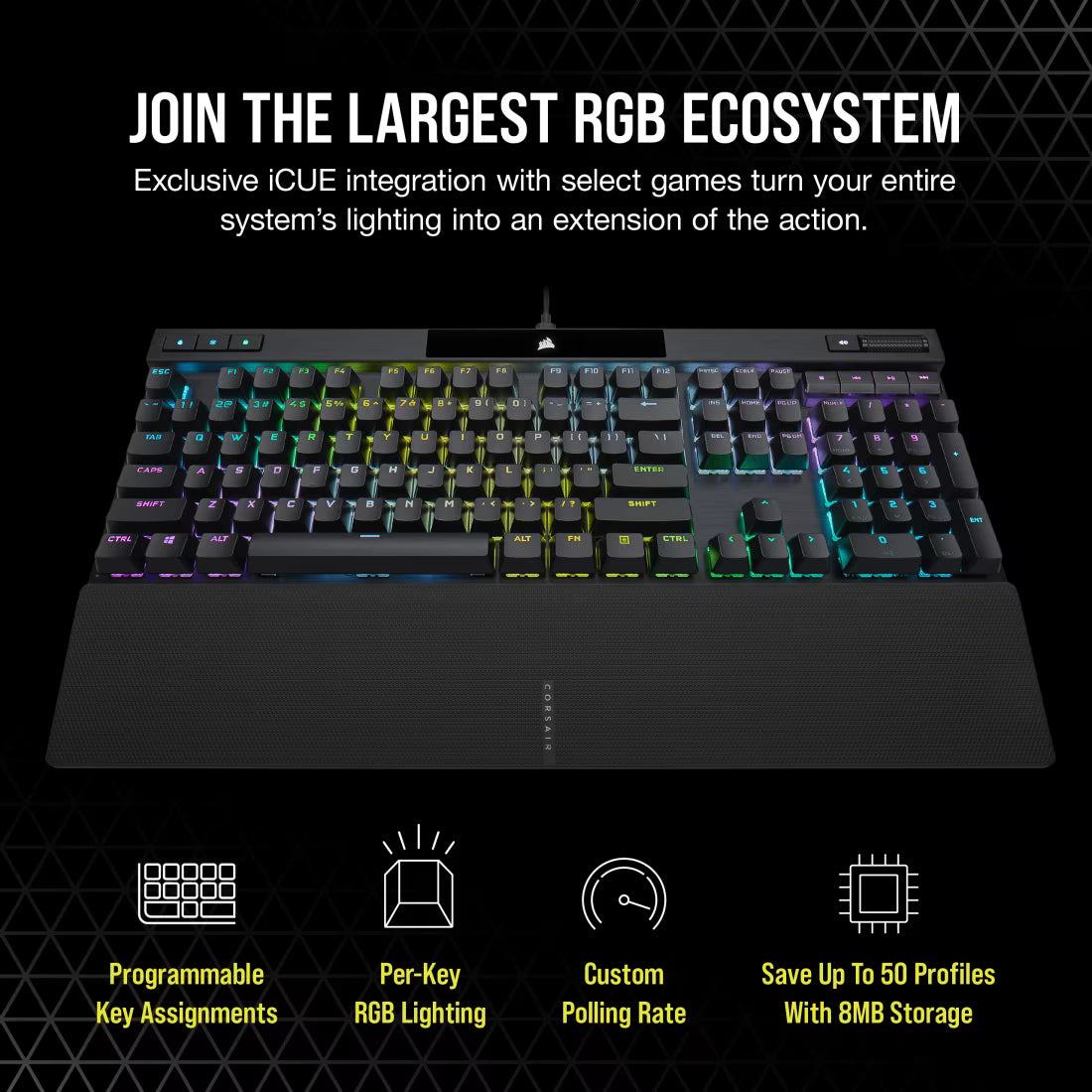CORSAIR K70 RGB PRO Mechanical Gaming Keyboard - Cherry MX Red