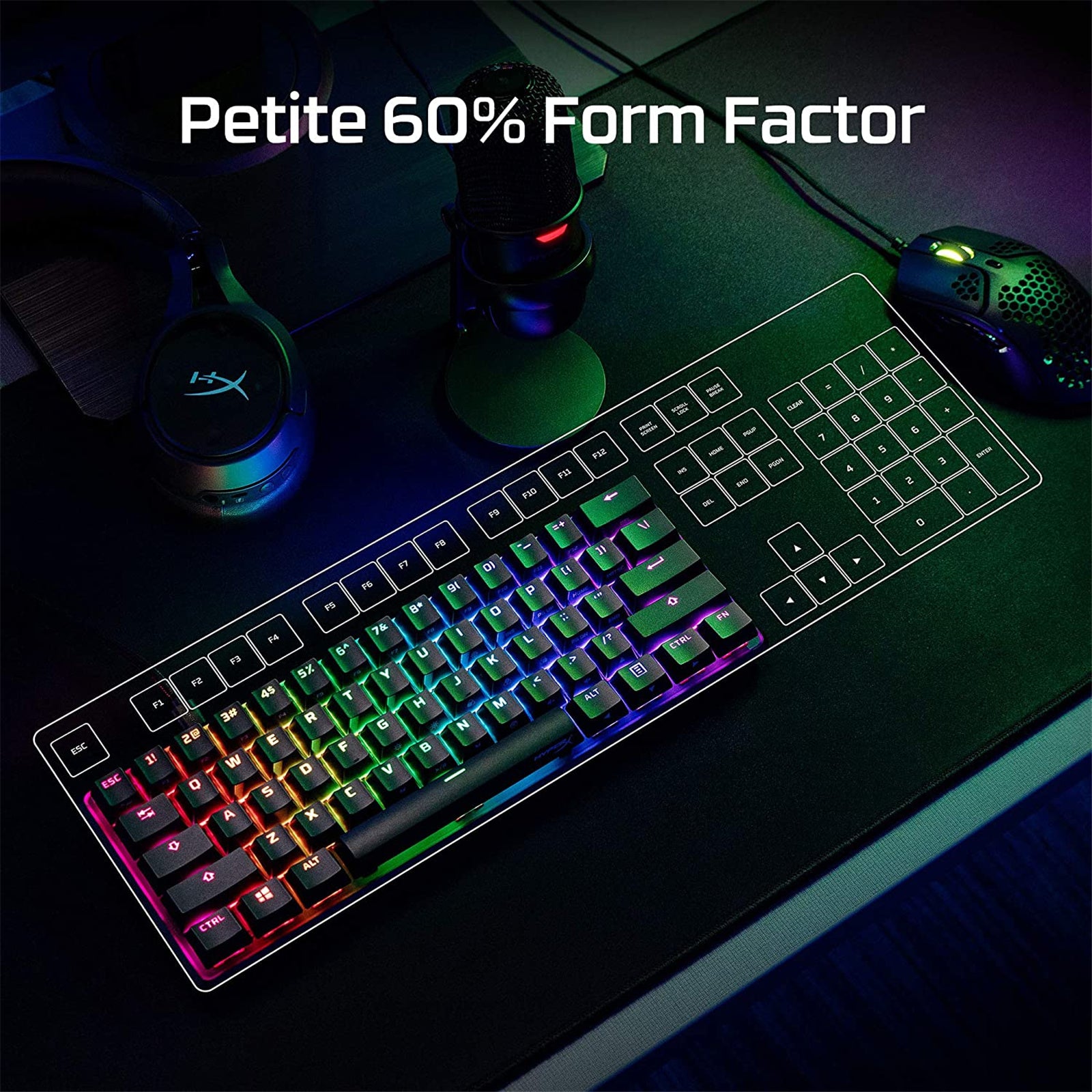 HyperX Alloy Origins 60 RGB Mechanical Gaming Keyboard Aqua Switch