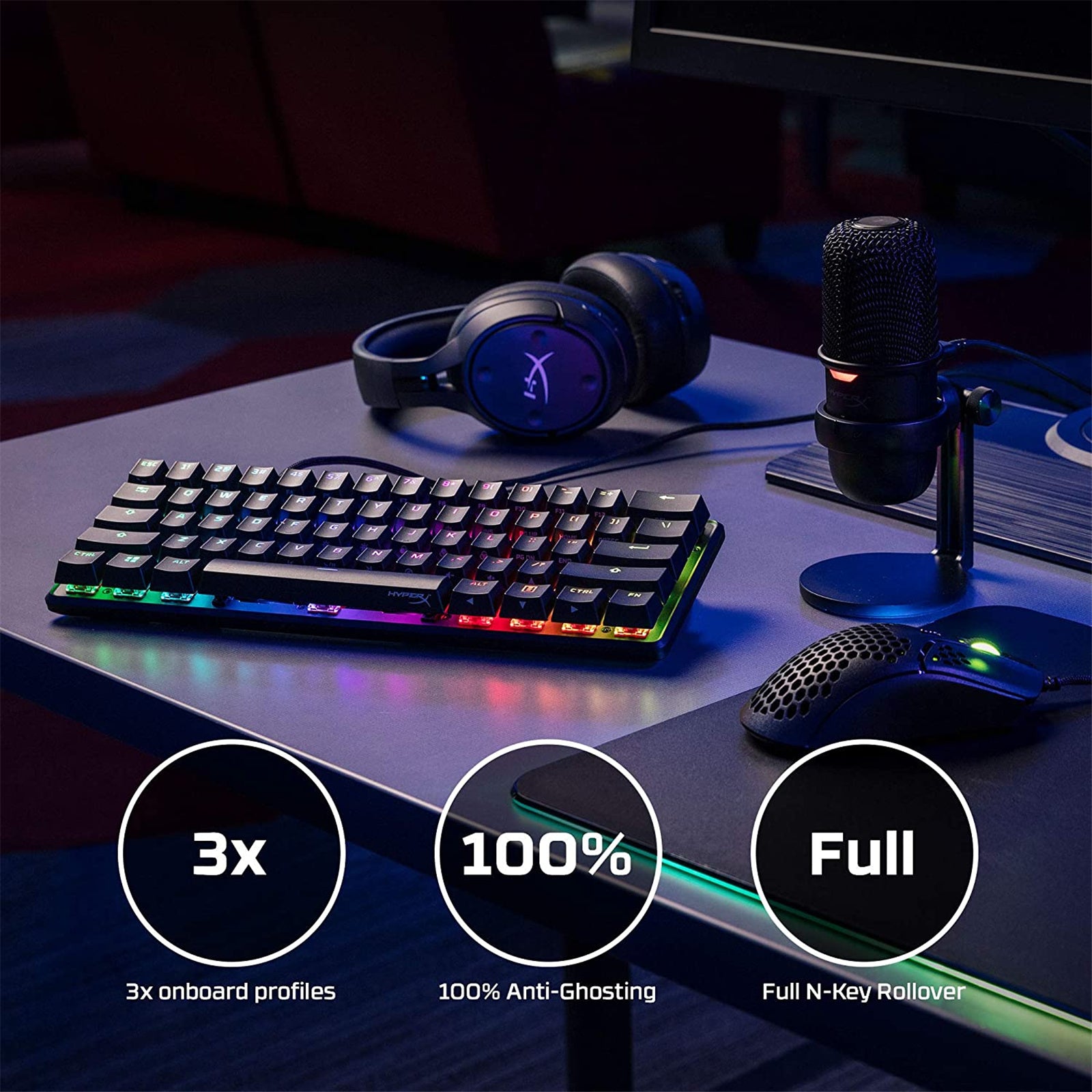 HyperX Alloy Origins 60 RGB Mechanical Gaming Keyboard Aqua Switch
