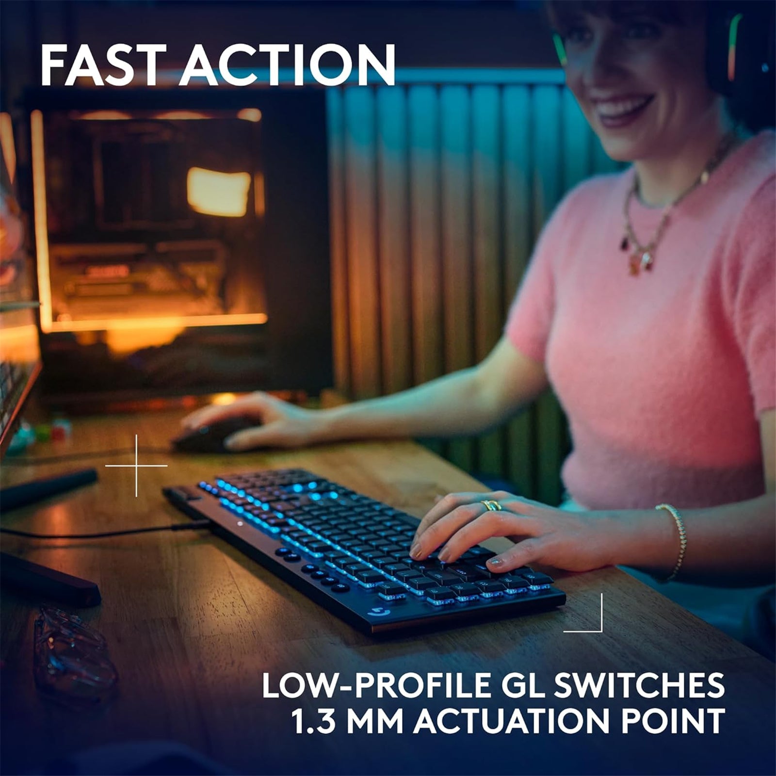 Logitech G915 X Low-Profile Wired Gaming Keyboard