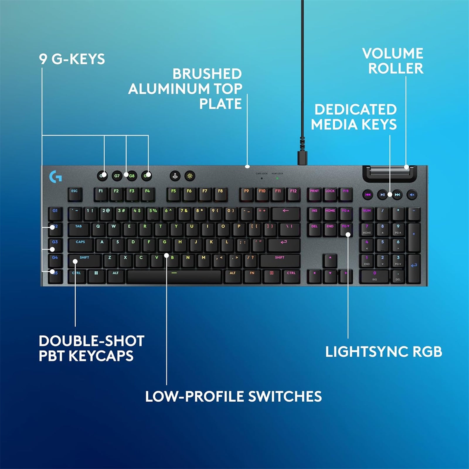 Logitech G915 X Low-Profile Wired Gaming Keyboard
