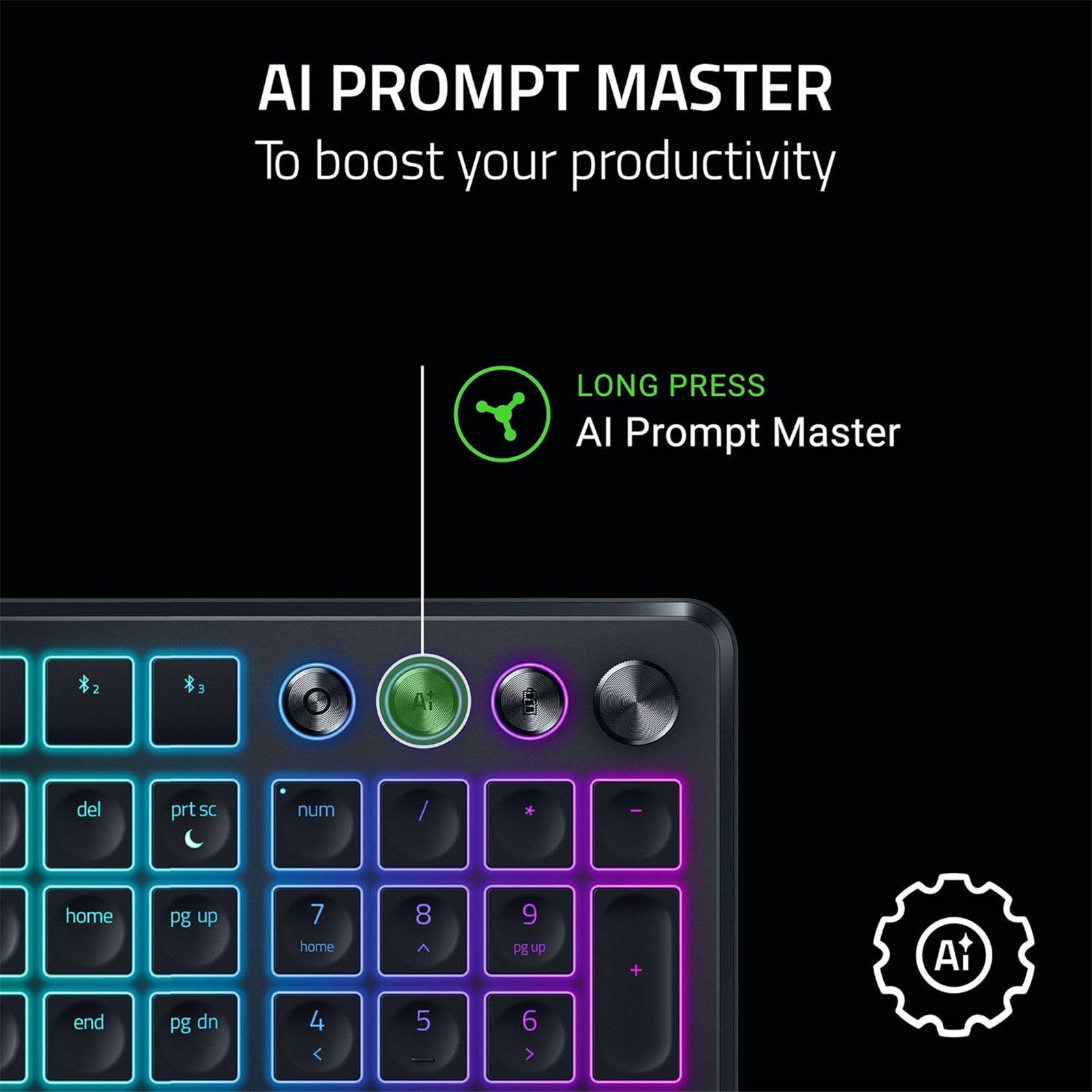 Razer Pro Type Ergo - Wireless Split Ergonomic RGB Keyboard