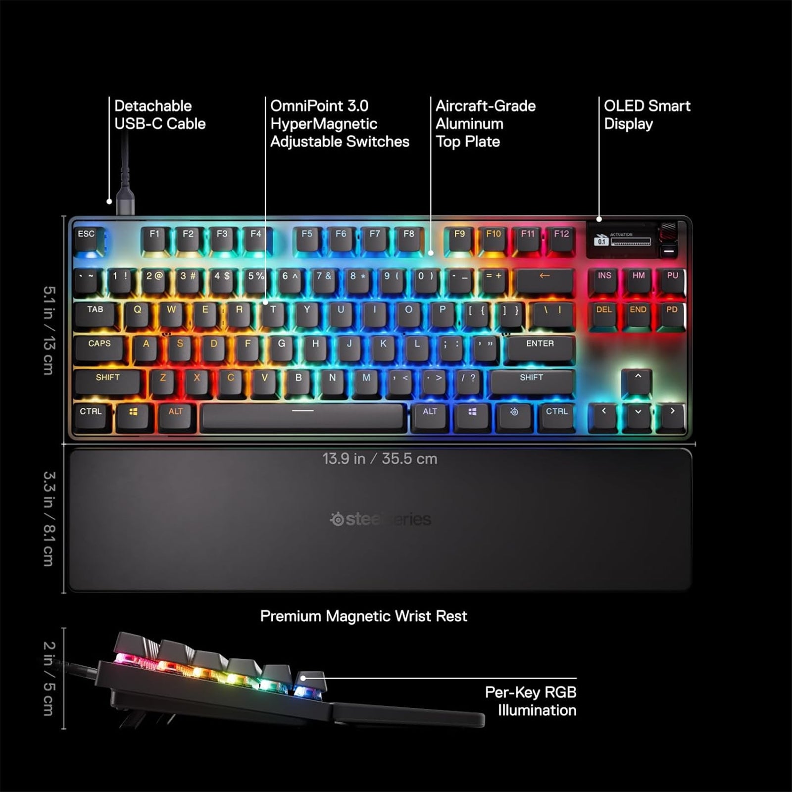 SteelSeries Apex Pro TKL Gen 3 Gaming Keyboard (US)