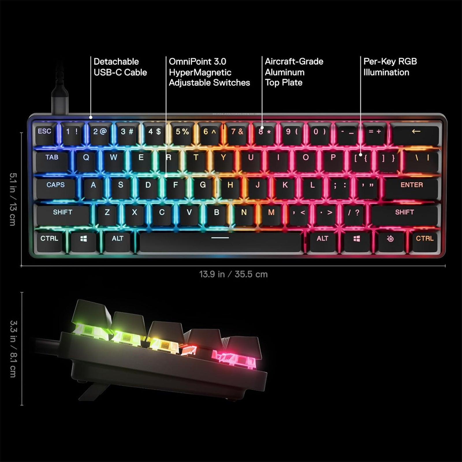 SteelSeries Apex Pro Mini Gen 3 Gaming Keyboard (US)