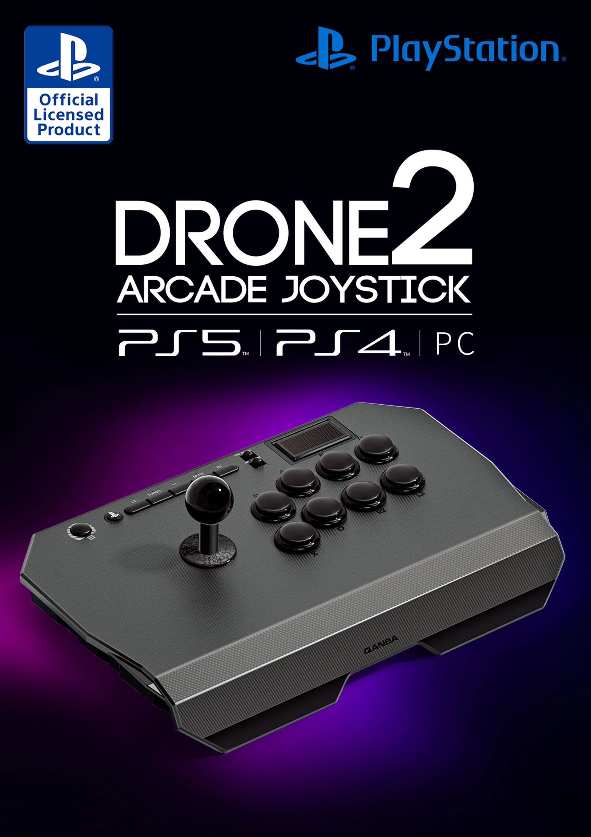 Qanba Drone 2 Wired Fight Stick for PS5 / PS4 / PC