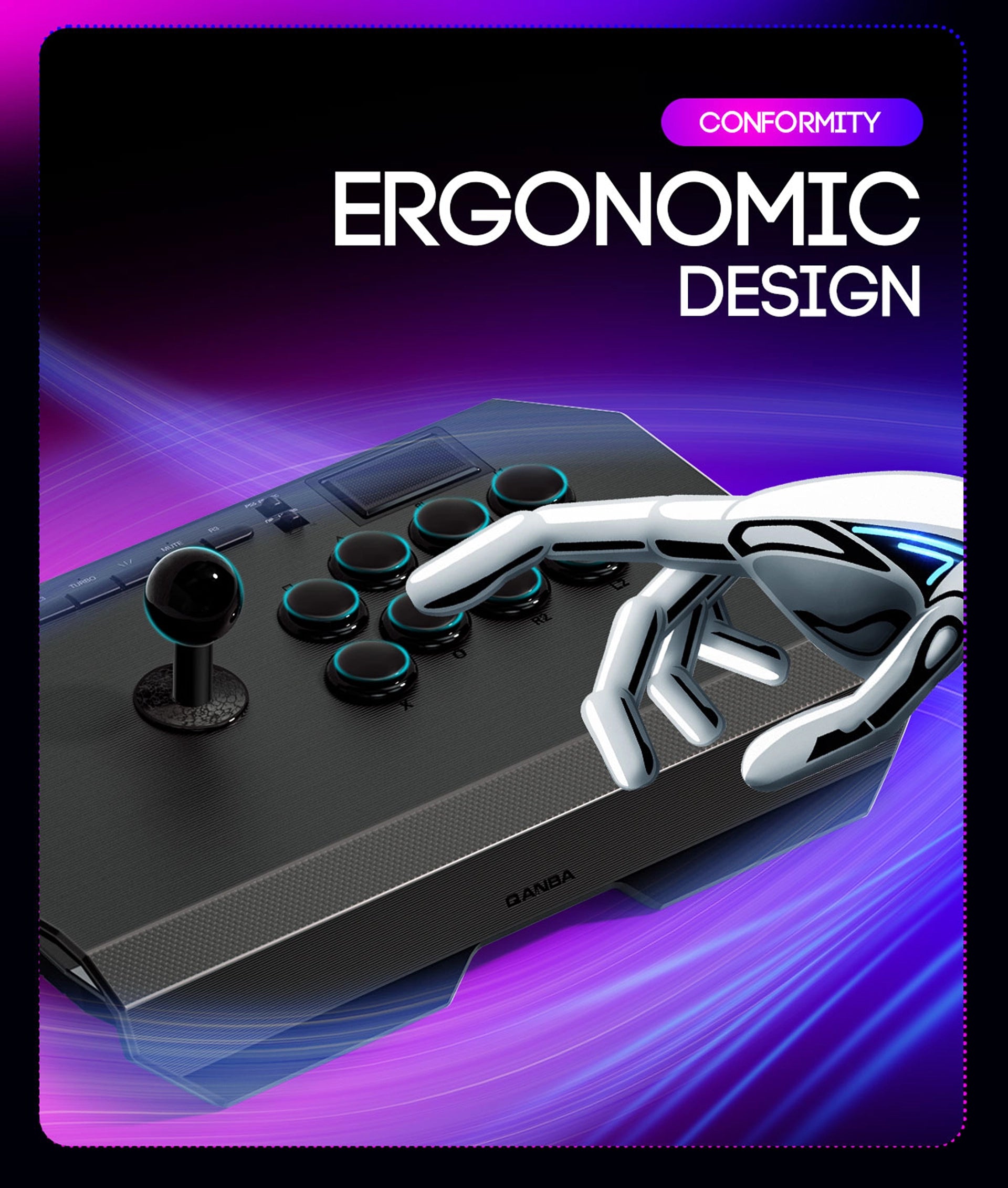 Qanba Drone 2 Wired Fight Stick for PS5 / PS4 / PC