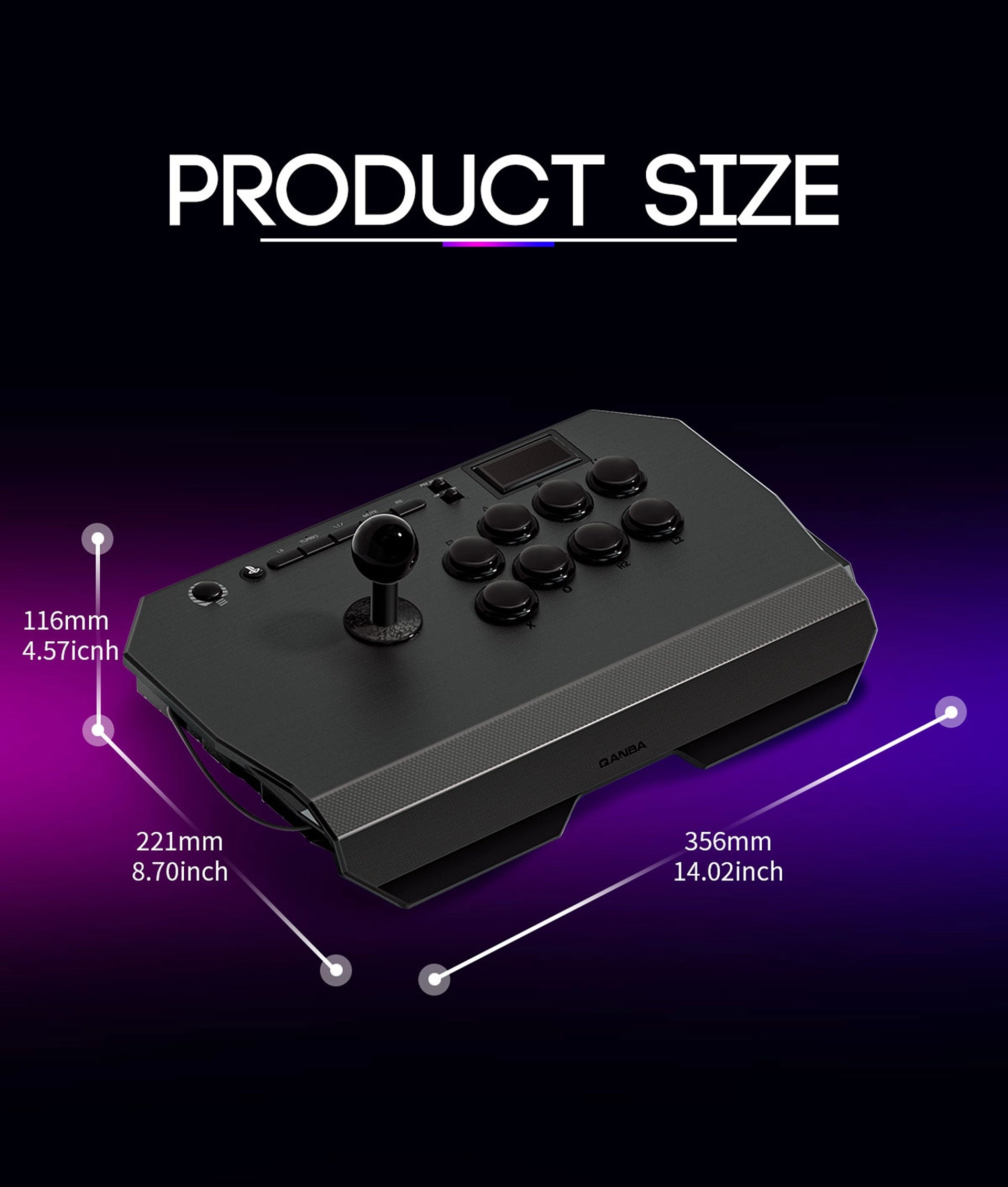 Qanba Drone 2 Wired Fight Stick for PS5 / PS4 / PC