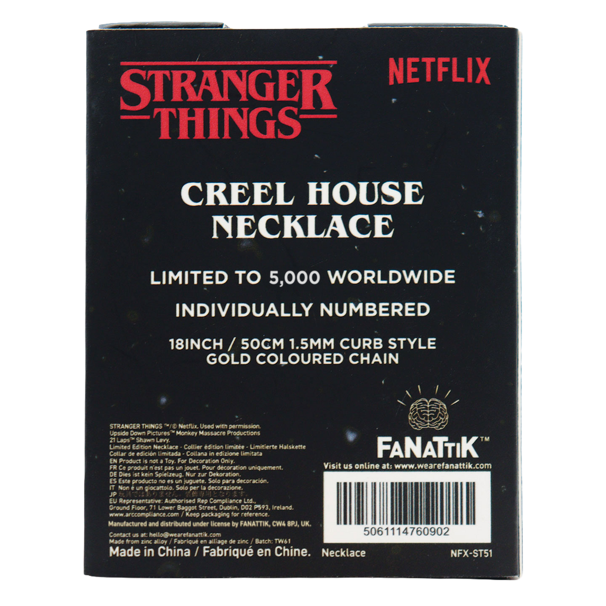 Stranger Things - Limited Edition Creel House Window Necklace