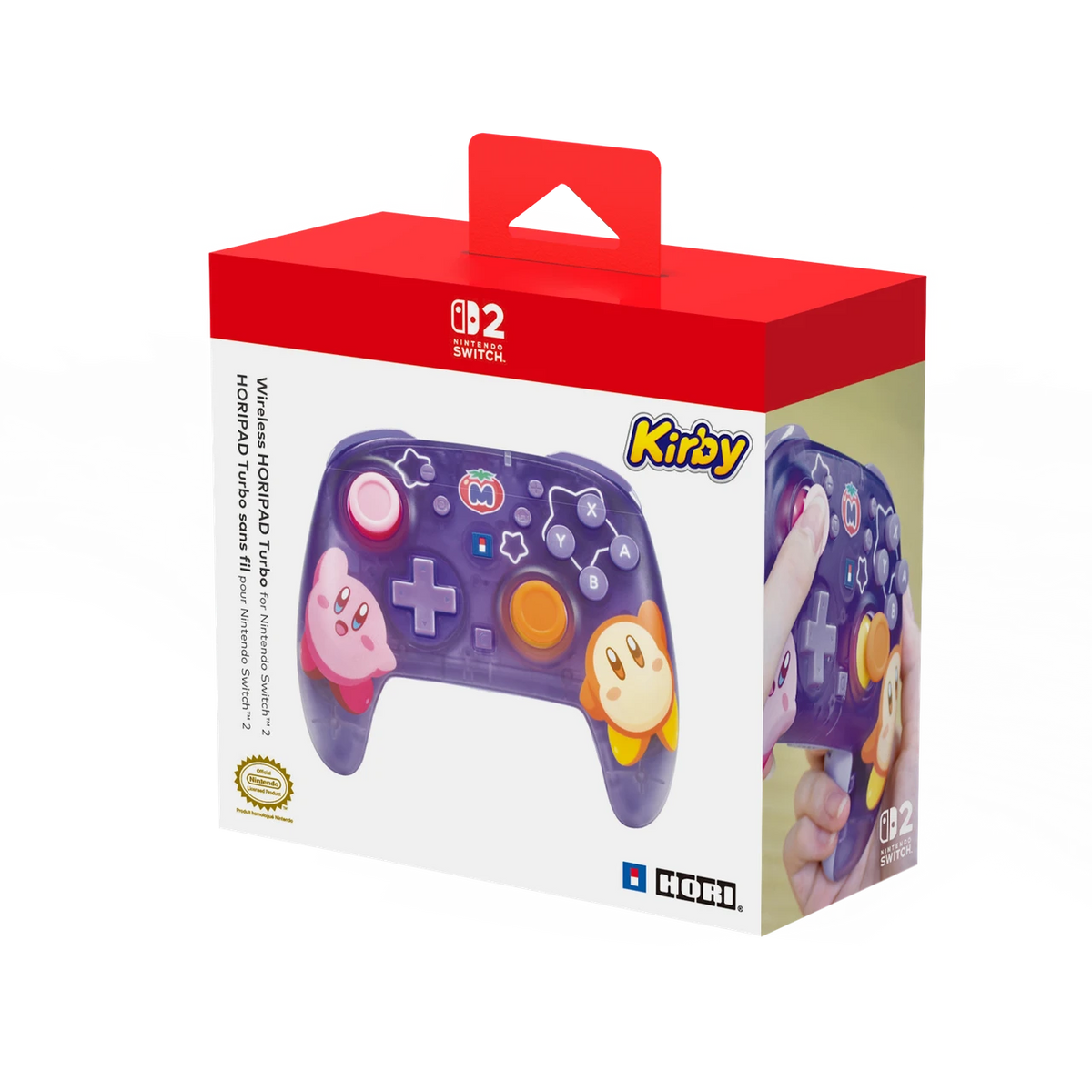 Hori Switch 2 HoriPAD Turbo Controller - Kirby and Waddle Dee