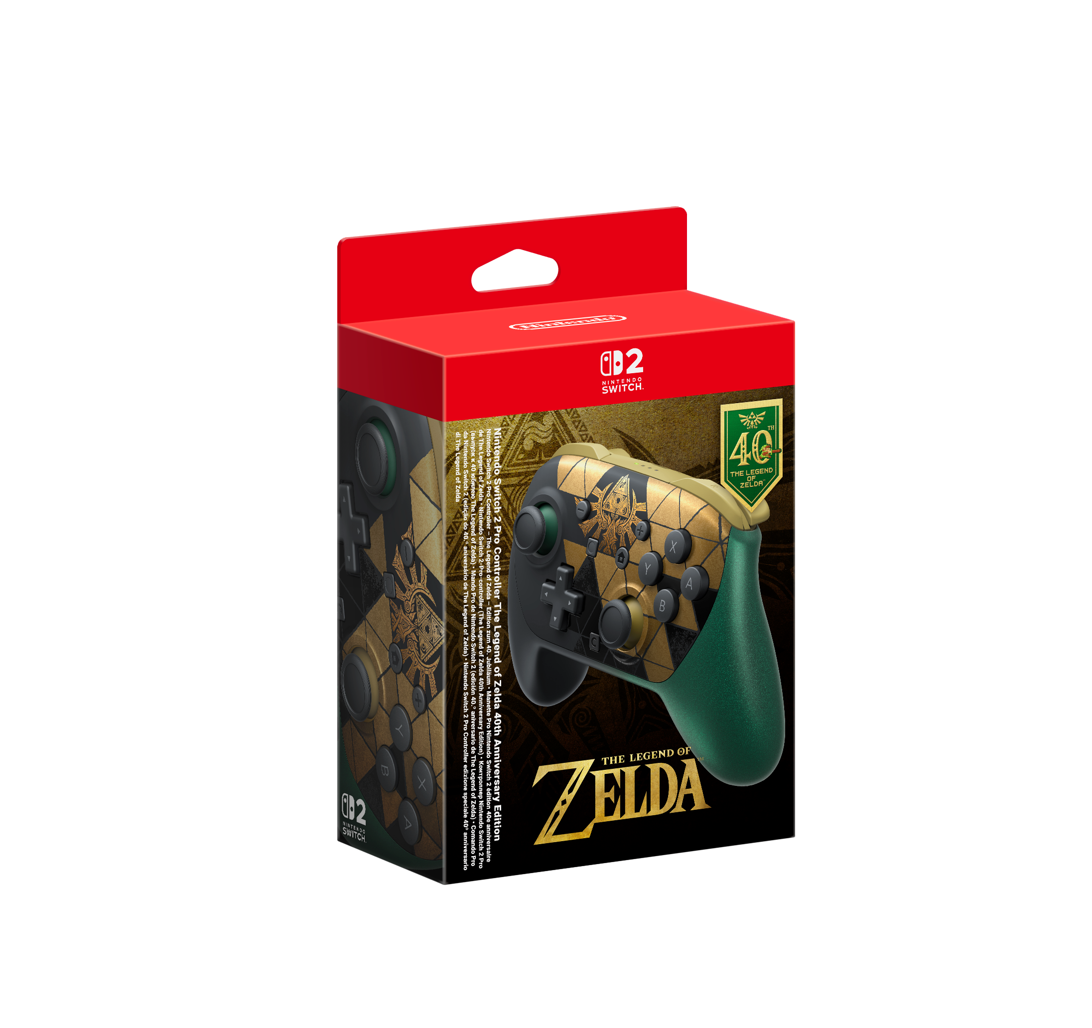 Nintendo Switch 2 Pro Controller - The Legend of Zelda 40th Anniversary Edition