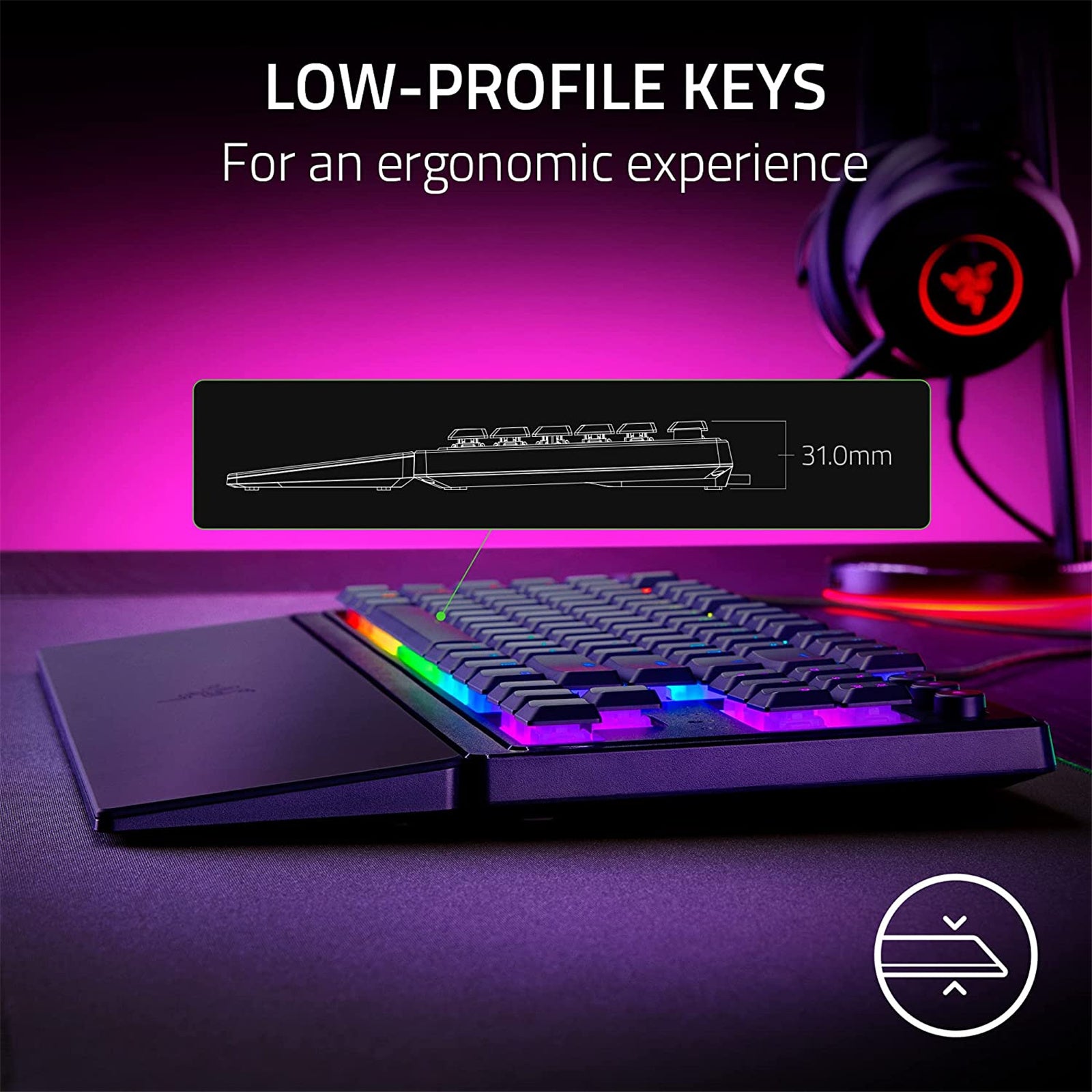 Razer Ornata V3 Tenkeyless - Low Profile Gaming Keyboard