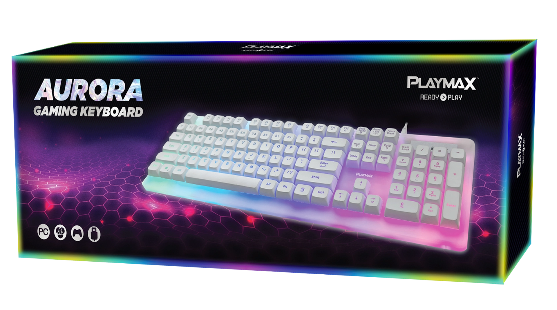Playmax Aurora Keyboard - White