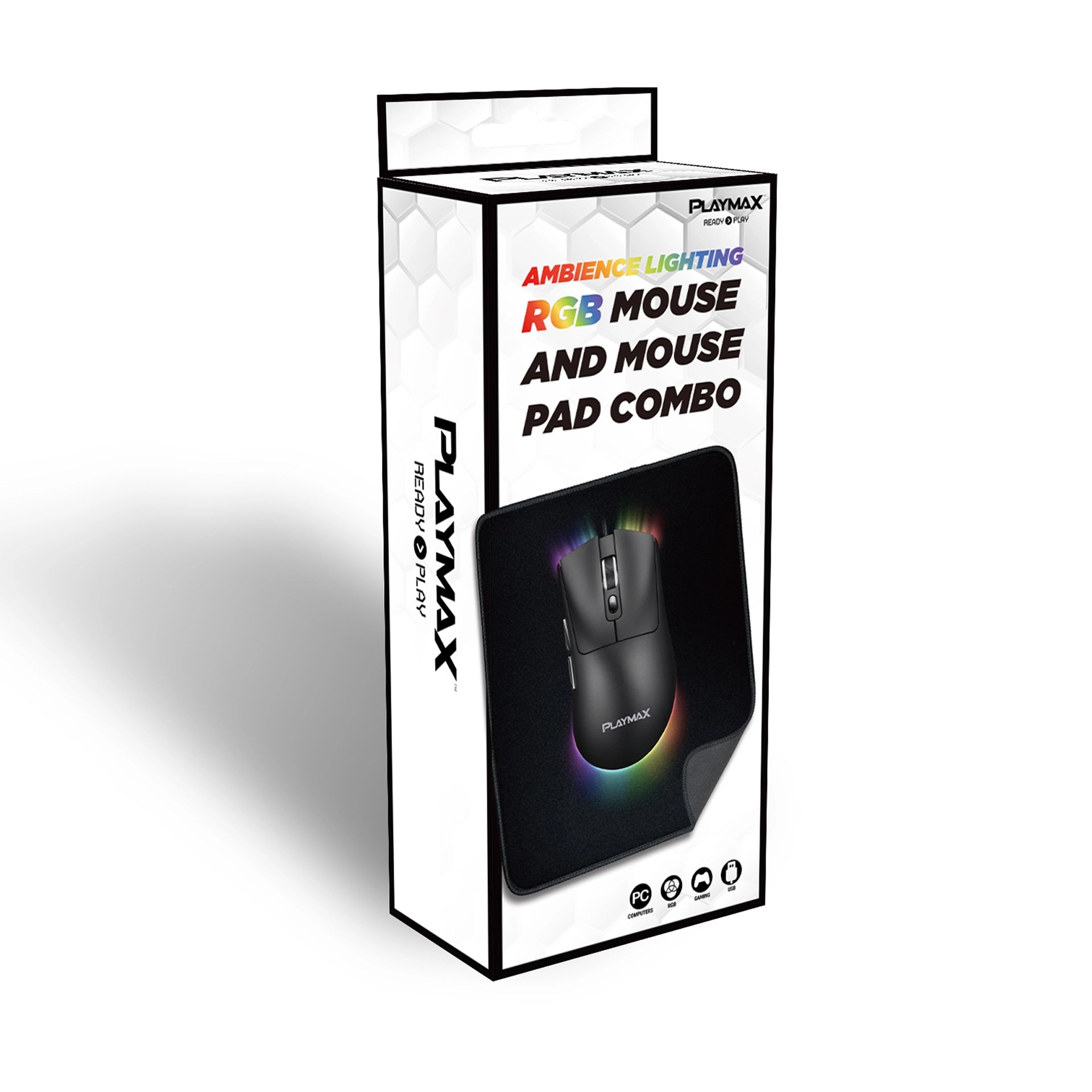 Playmax Black RGB Gaming Mouse & Mat Combo