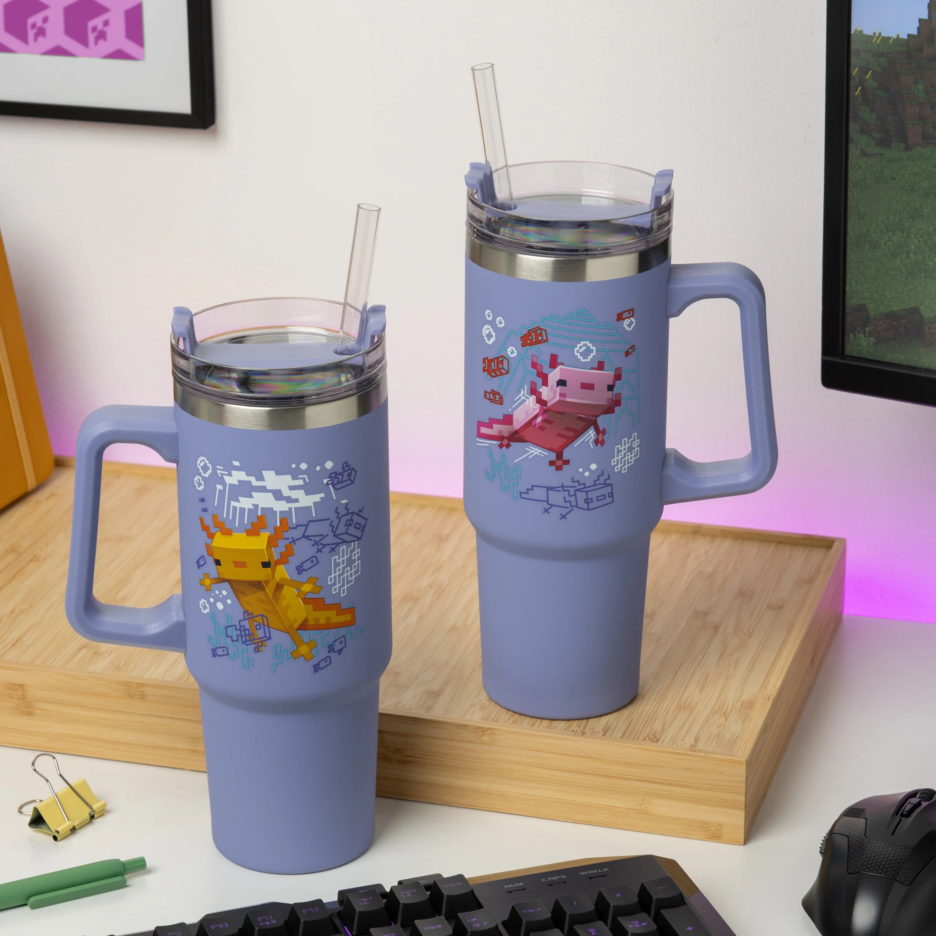 Minecraft Purple Travel Cup (900mls)