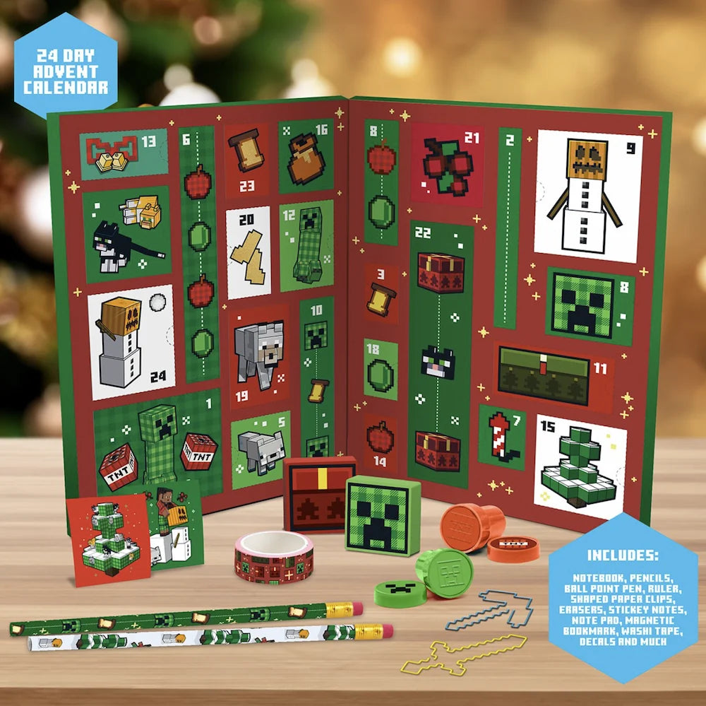 Minecraft Stationery 24 Day Advent Calendar