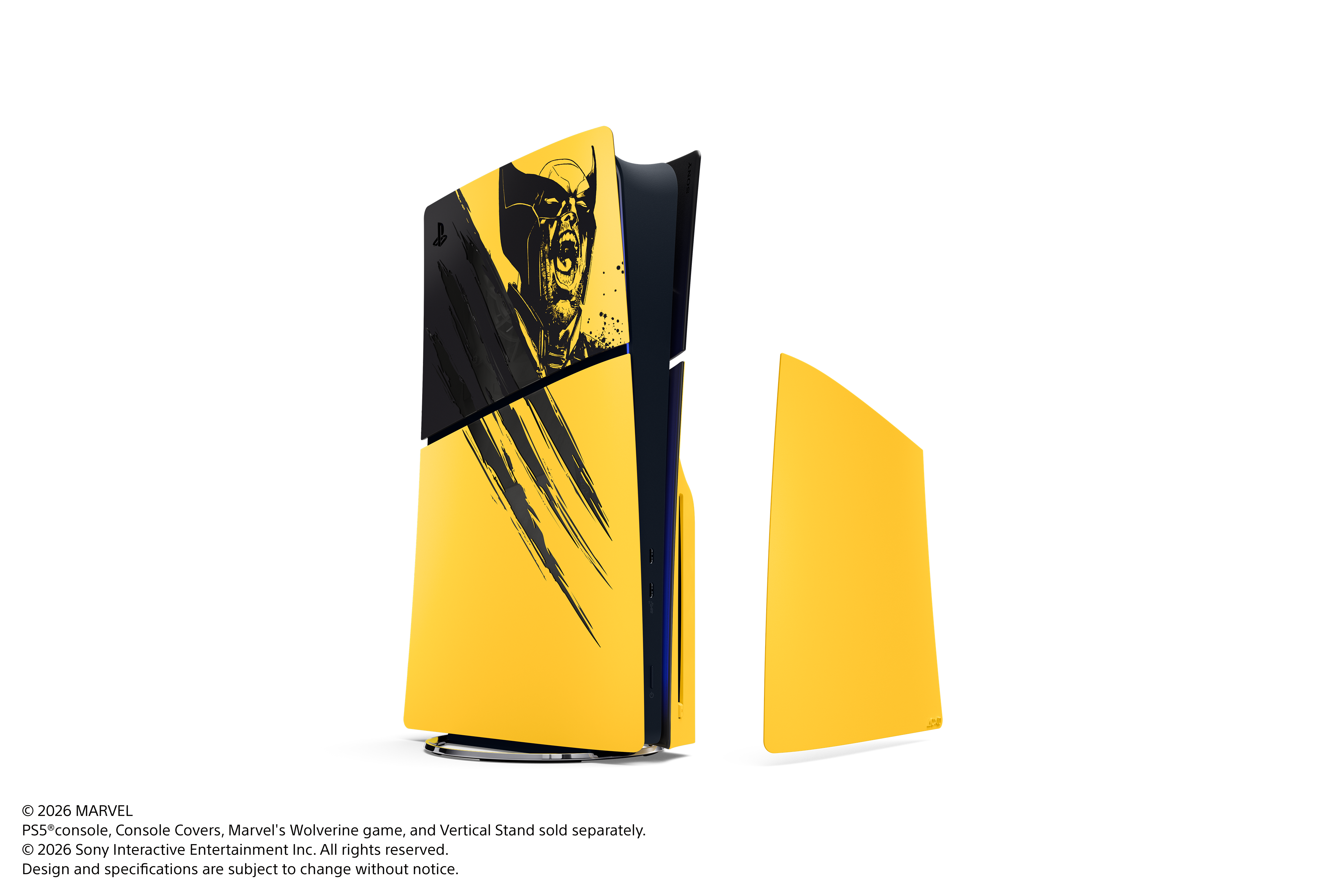 PS5 PlayStation 5 Console Covers - Marvel’s Wolverine Battle Yellow Limited Edition