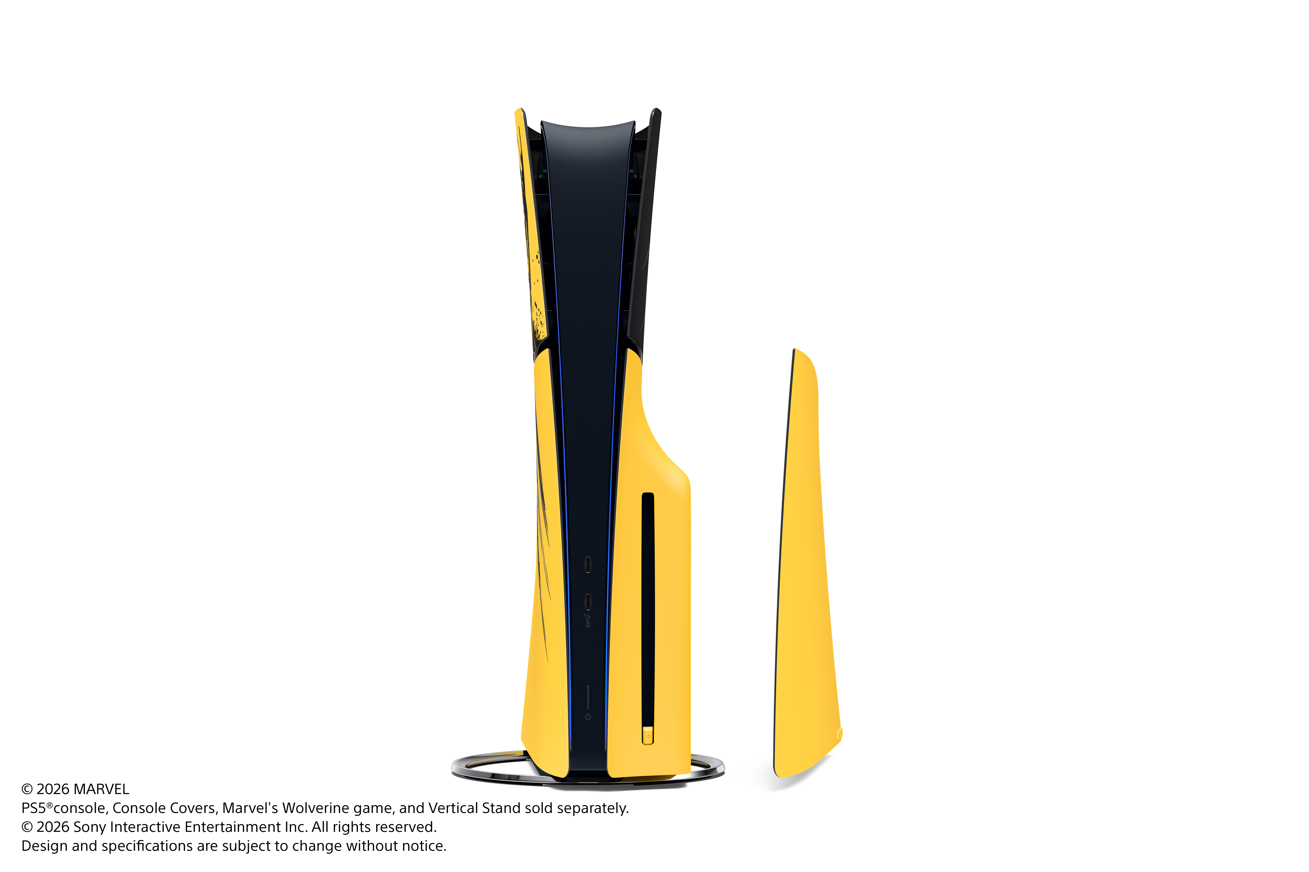 PS5 PlayStation 5 Console Covers - Marvel’s Wolverine Battle Yellow Limited Edition