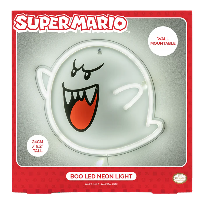 Super Mario Boo Wall Mountable LED Neon Light