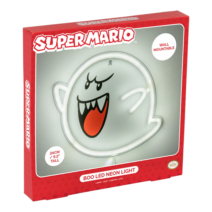 Super Mario Boo Wall Mountable LED Neon Light