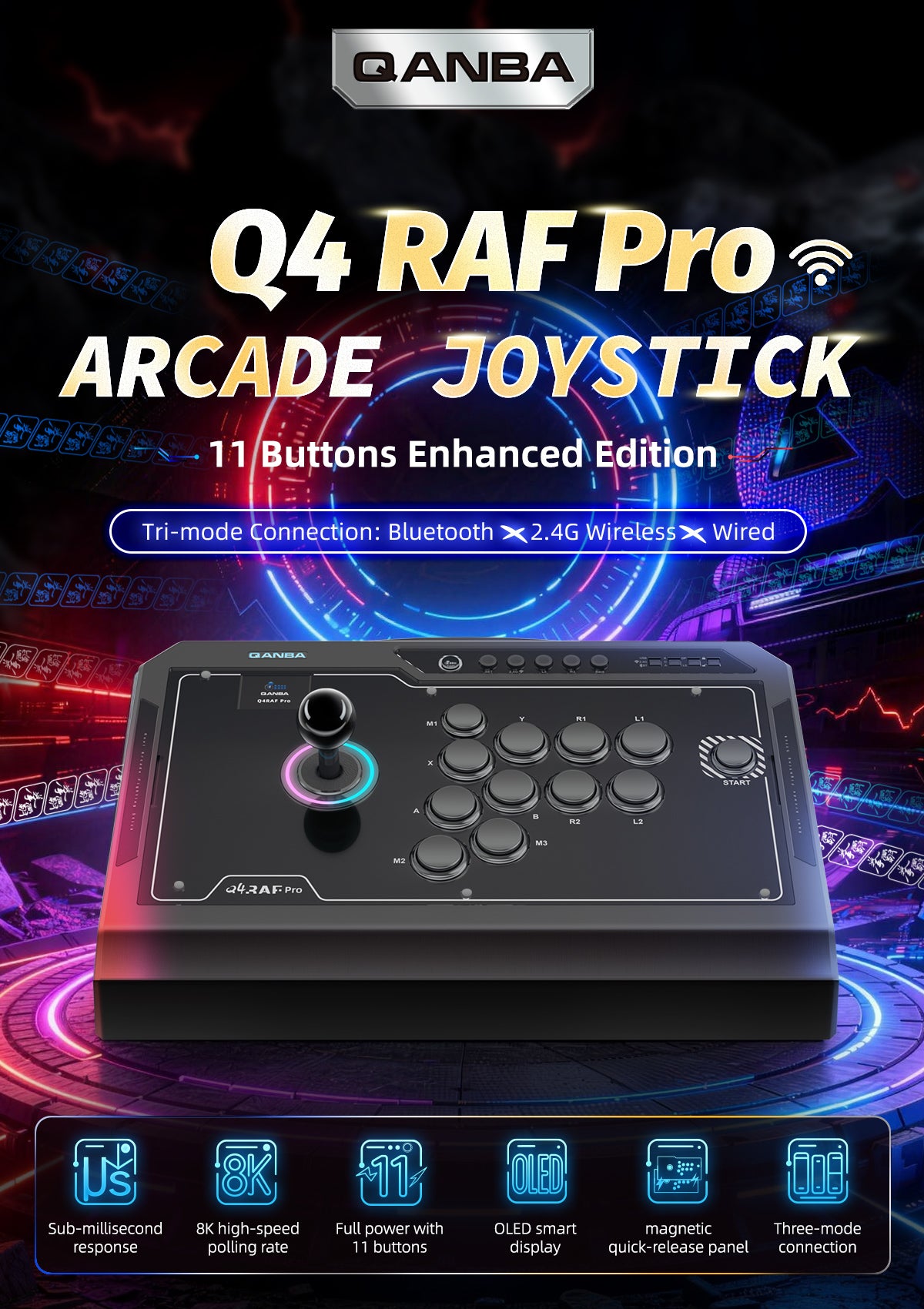 Qanba Q4RAF PRO 8K Arcade Joystick
