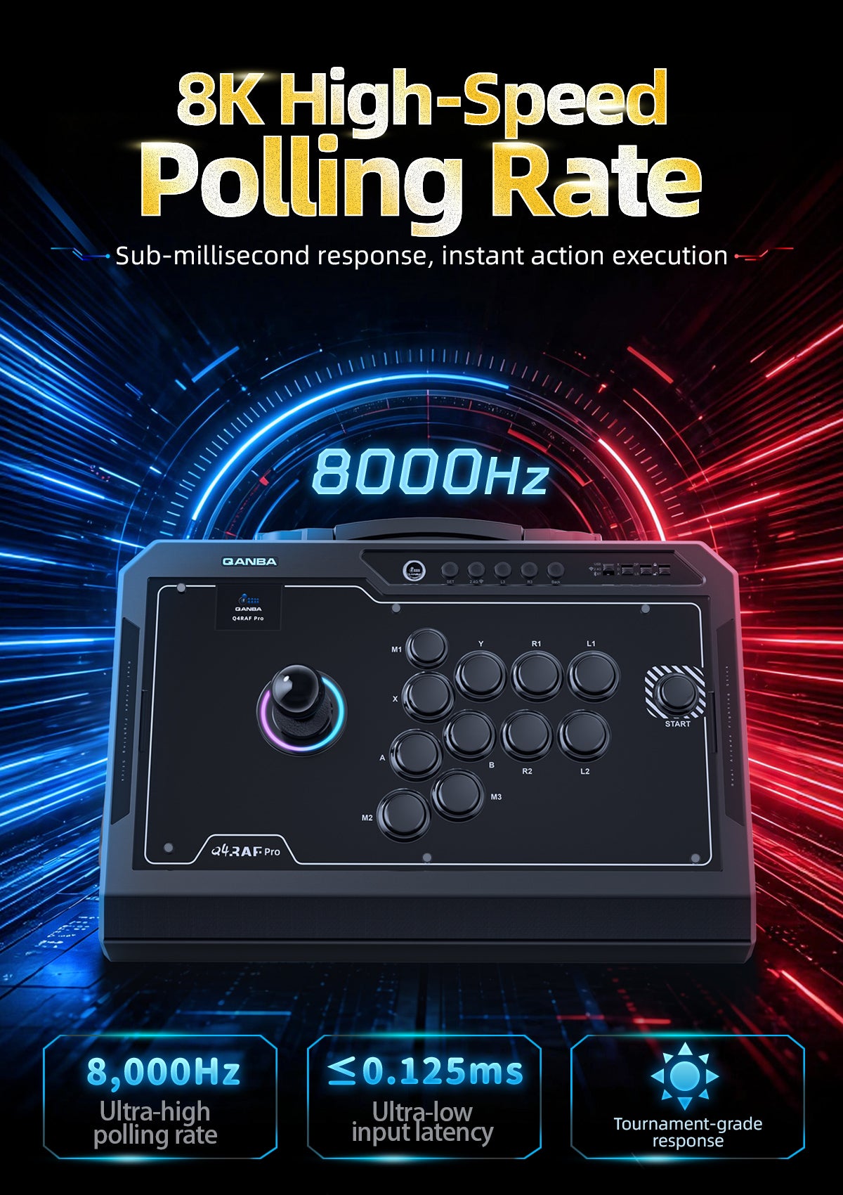 Qanba Q4RAF PRO 8K Arcade Joystick