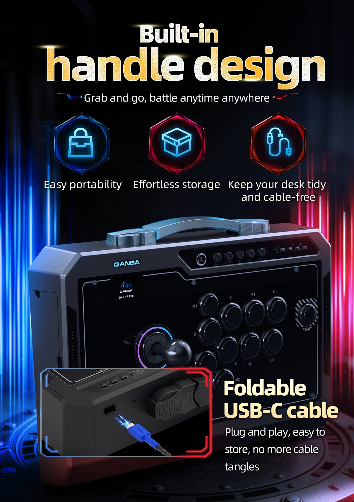 Qanba Q4RAF PRO 8K Arcade Joystick