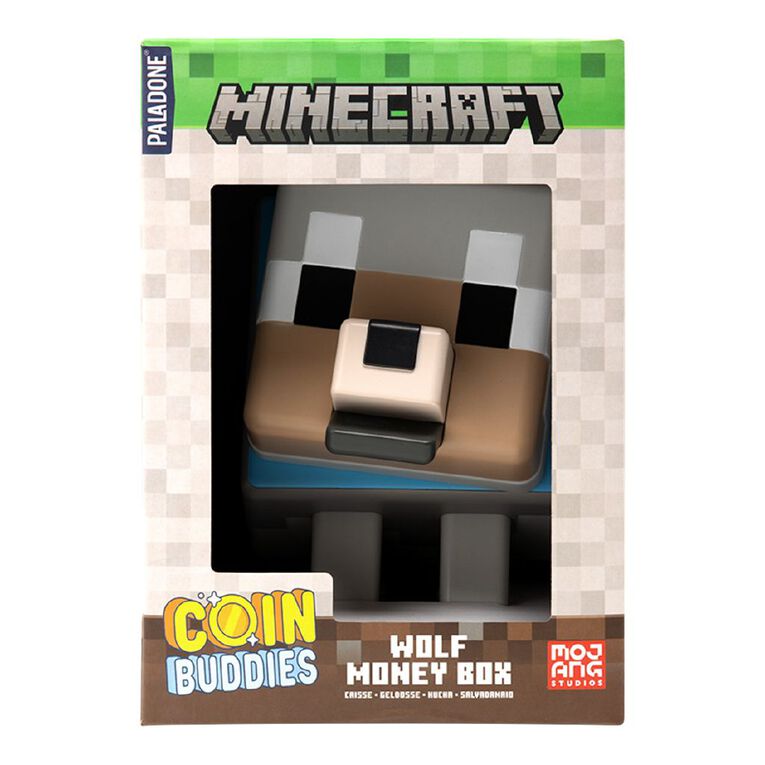 Minecraft Wolf Shaped Money Box