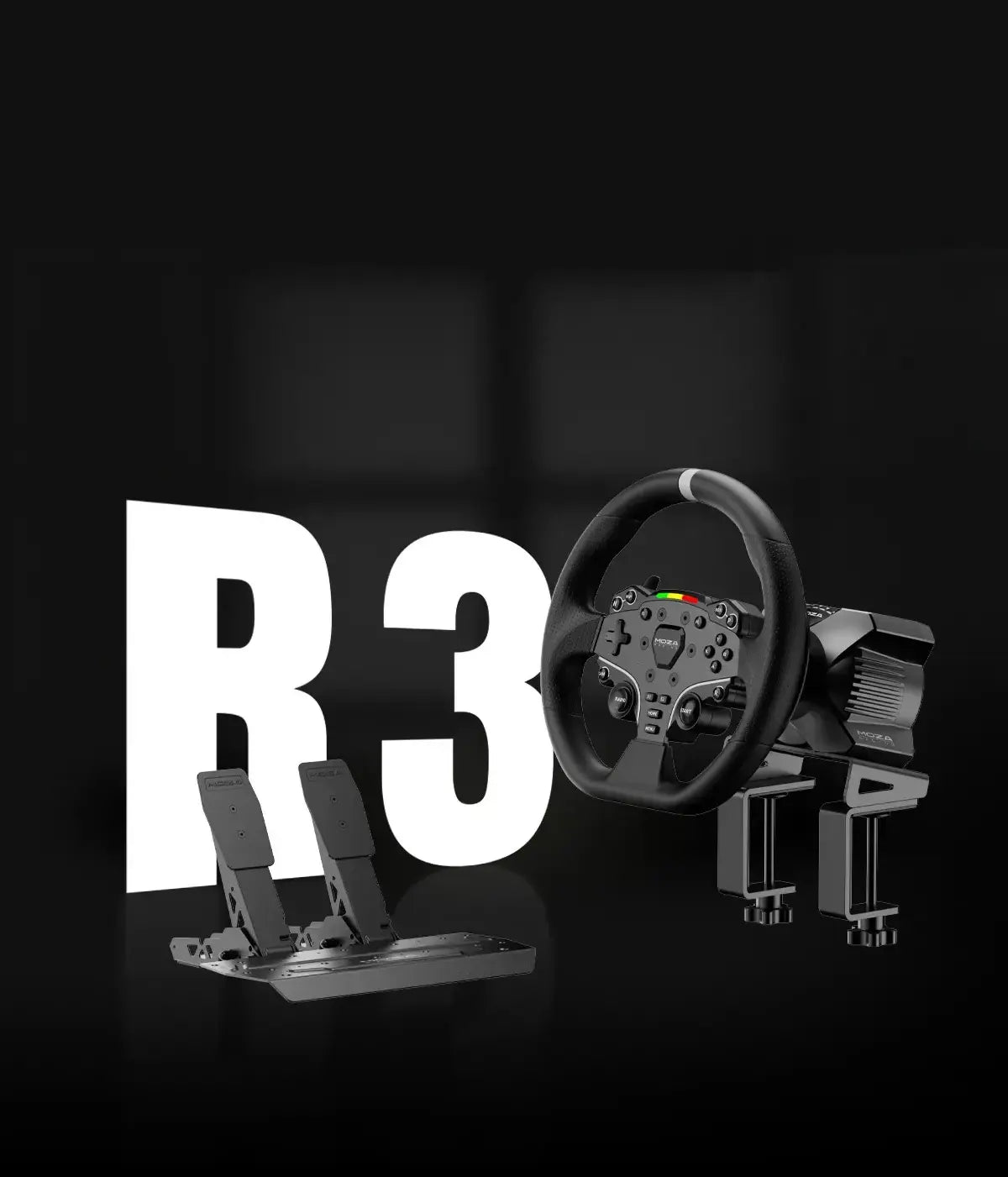 MOZA Racing R3 Racing Wheel & Pedals Bundle For PC