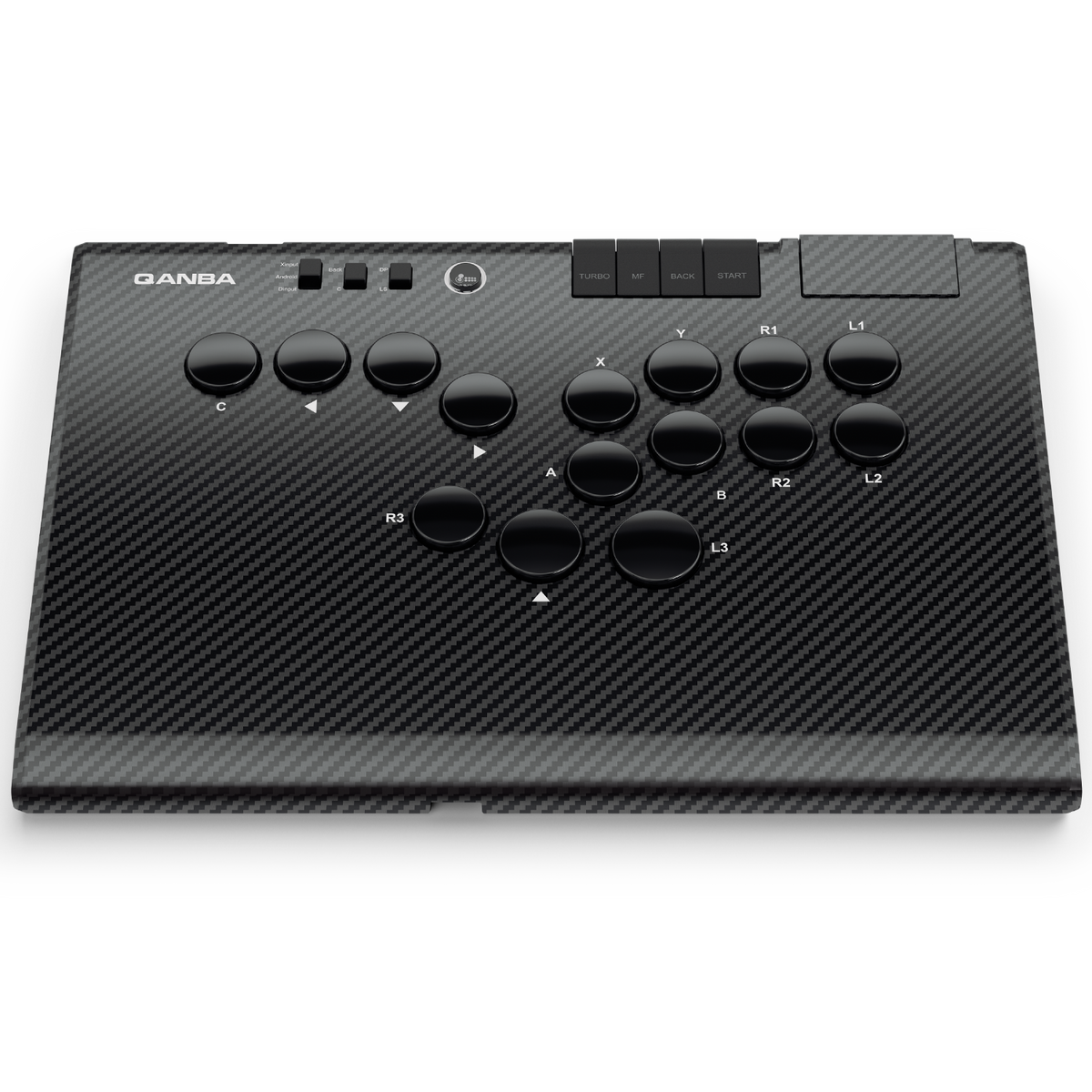 Qanba Ruby Arcade Controller - Carbon Fiber Black + FREE Carry Bag