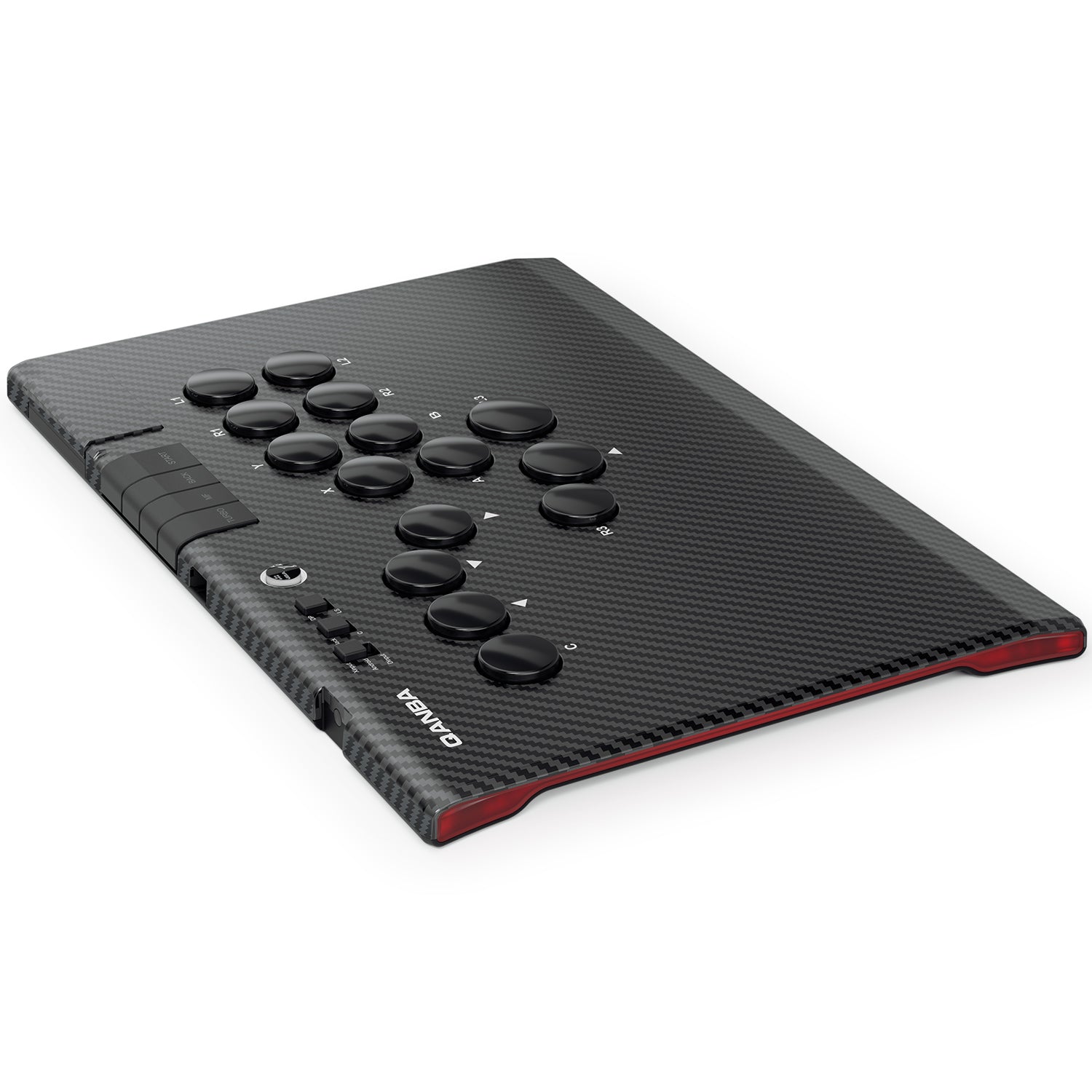 Qanba Ruby Arcade Controller - Carbon Fiber Black + FREE Carry Bag