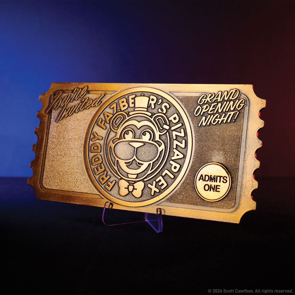 Five Nights at Freddy’s - Limited Edition Pizzaplex Opening Night Ticket