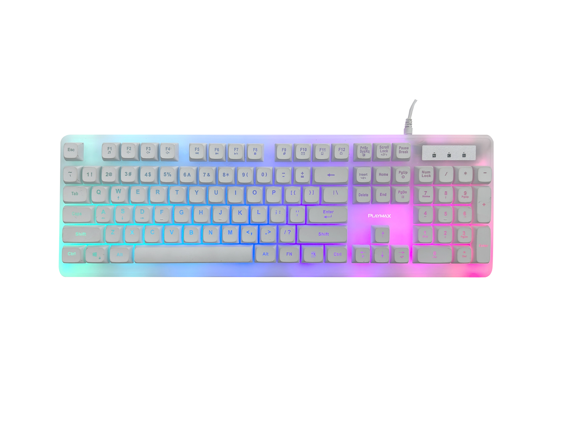 Playmax Aurora Keyboard - White