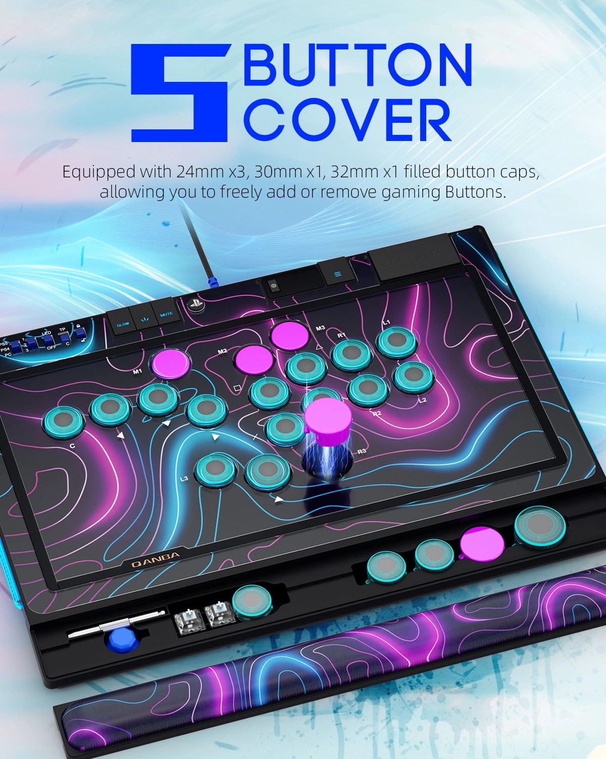 Qanba Sapphire Arcade Controller - PS5/PS4/PC