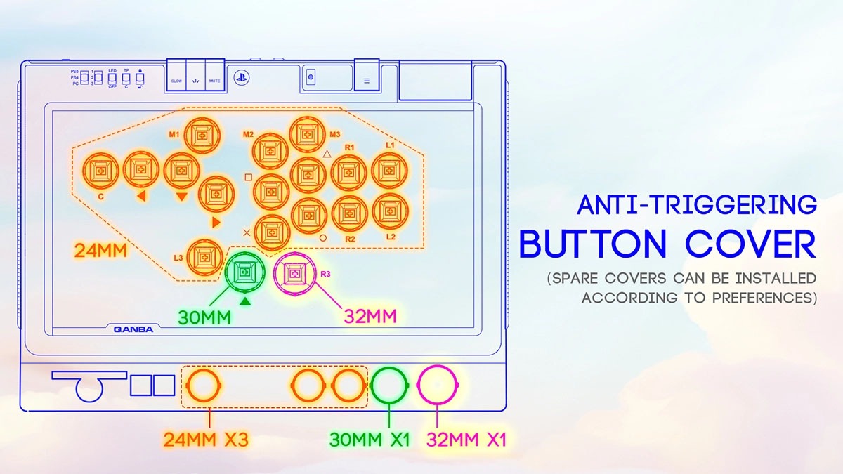 Qanba Sapphire Arcade Controller - PS5/PS4/PC