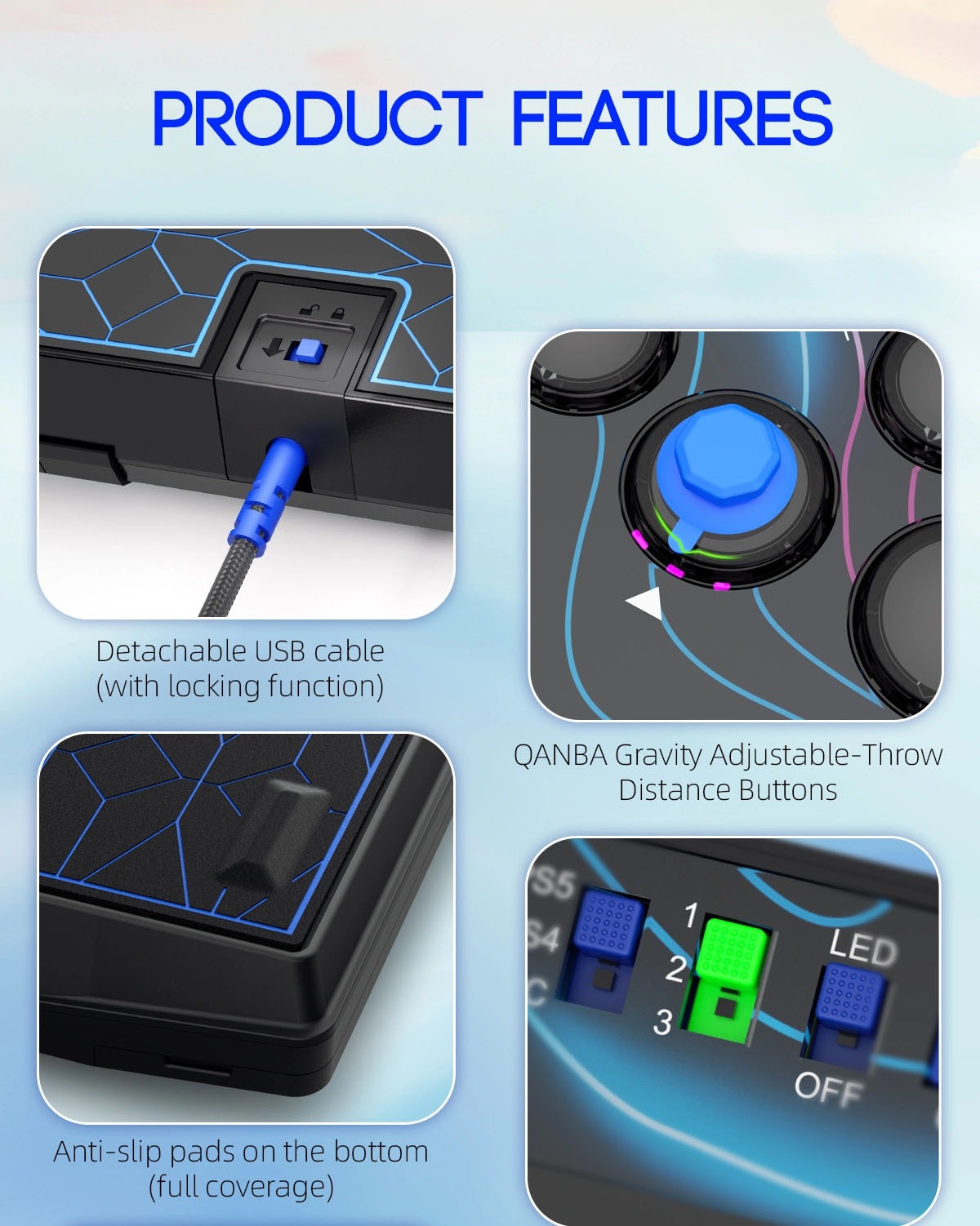 Qanba Sapphire Arcade Controller - PS5/PS4/PC