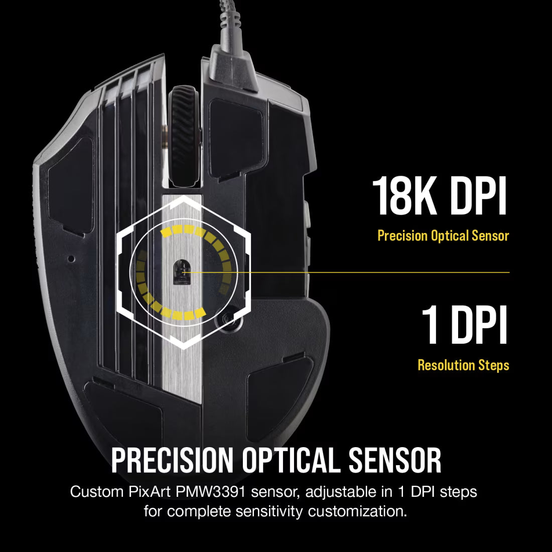 CORSAIR Scimitar Elite RGB MOBA/MMO Optical Gaming Mouse