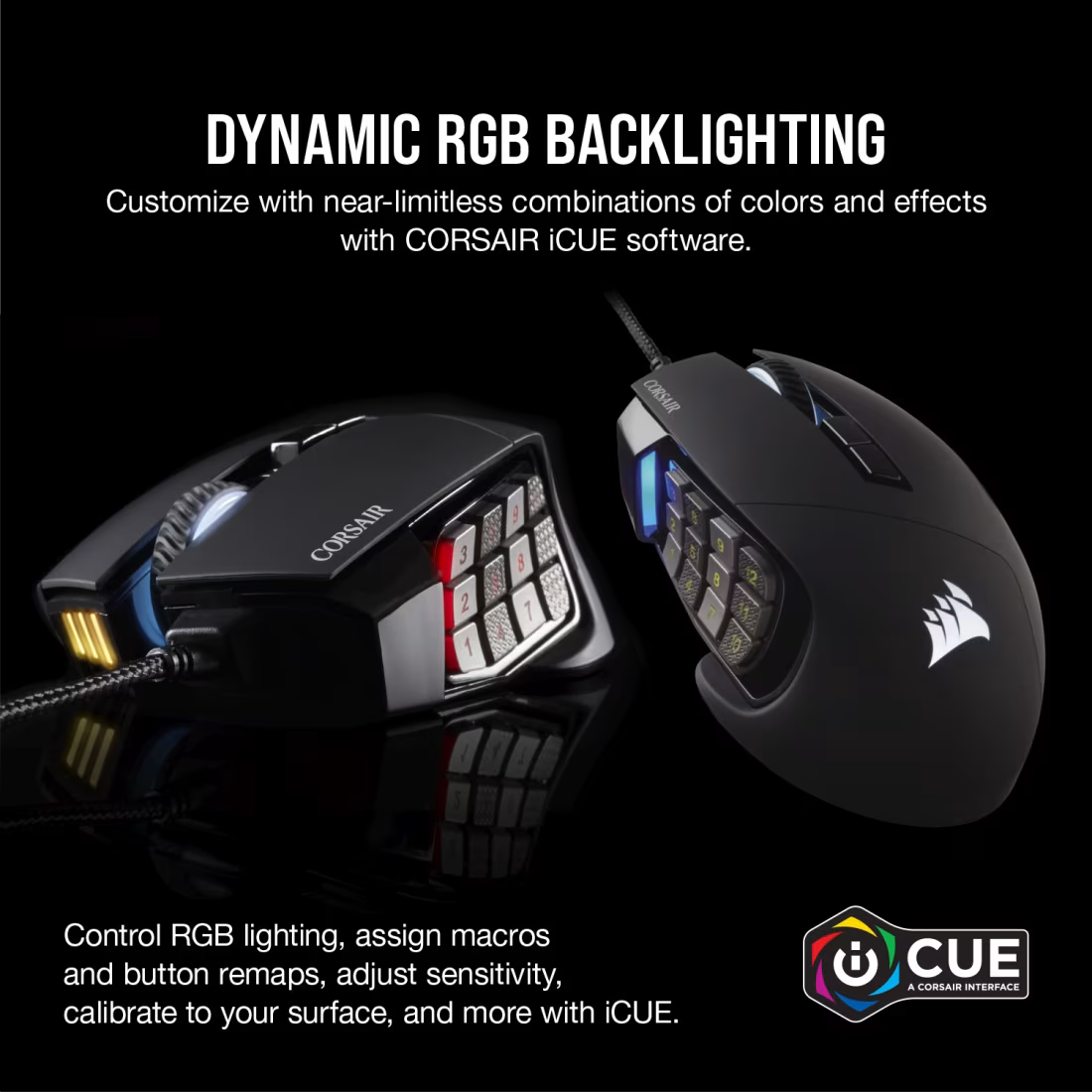 CORSAIR Scimitar Elite RGB MOBA/MMO Optical Gaming Mouse