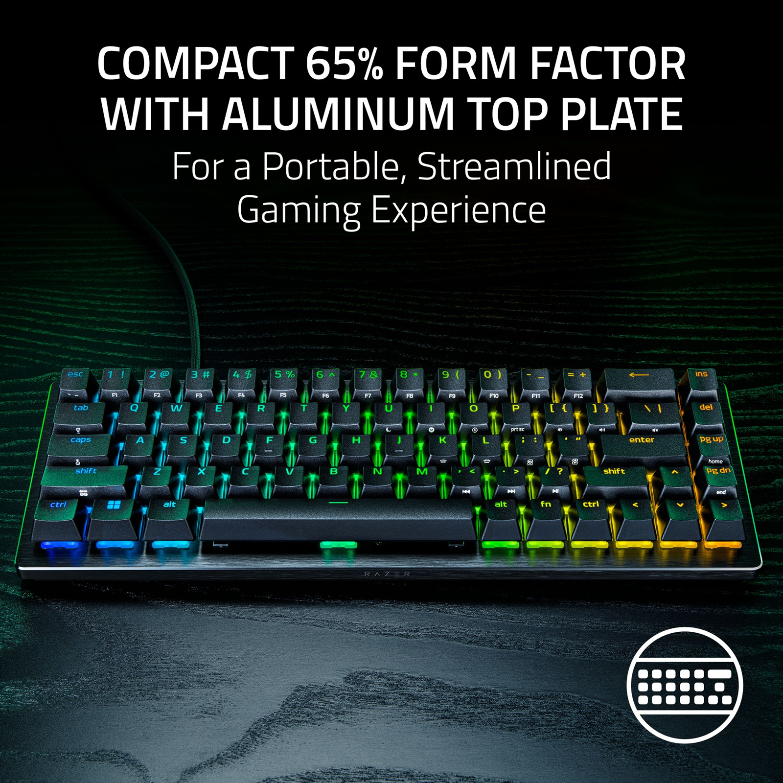Razer Huntsman V3 Hall Effect Magnetic Mini 65% 8KHz Esports Keyboard - Black