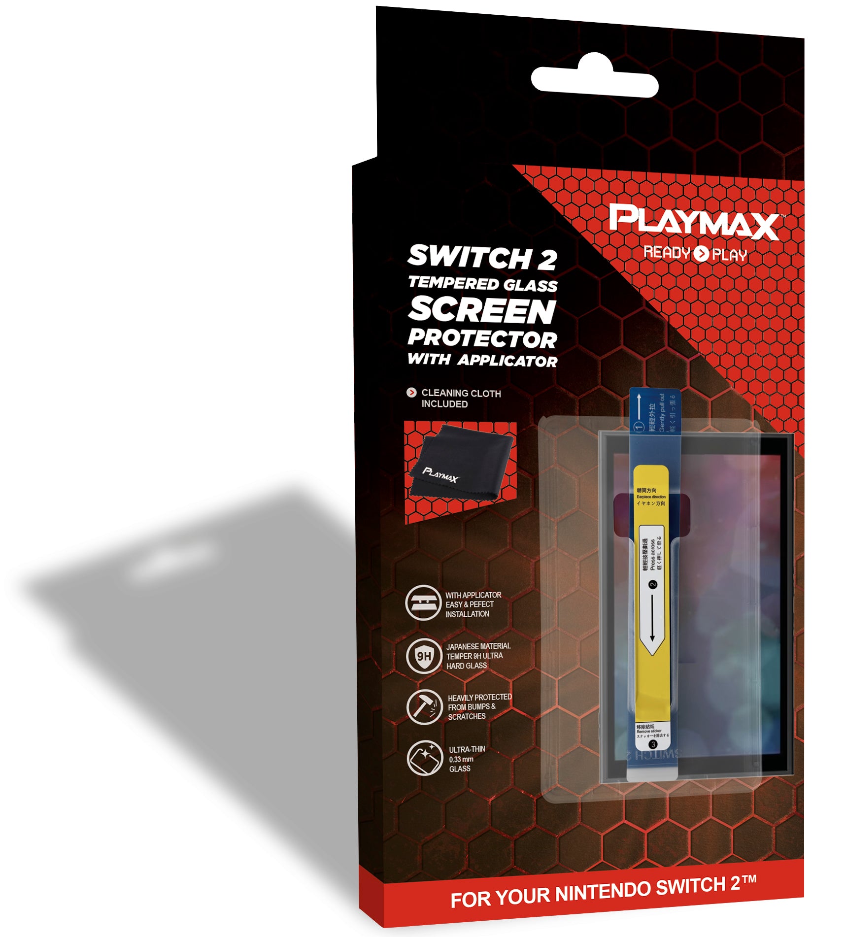 Playmax Switch 2 Tempered Glass Screen Protector w/ Applicator
