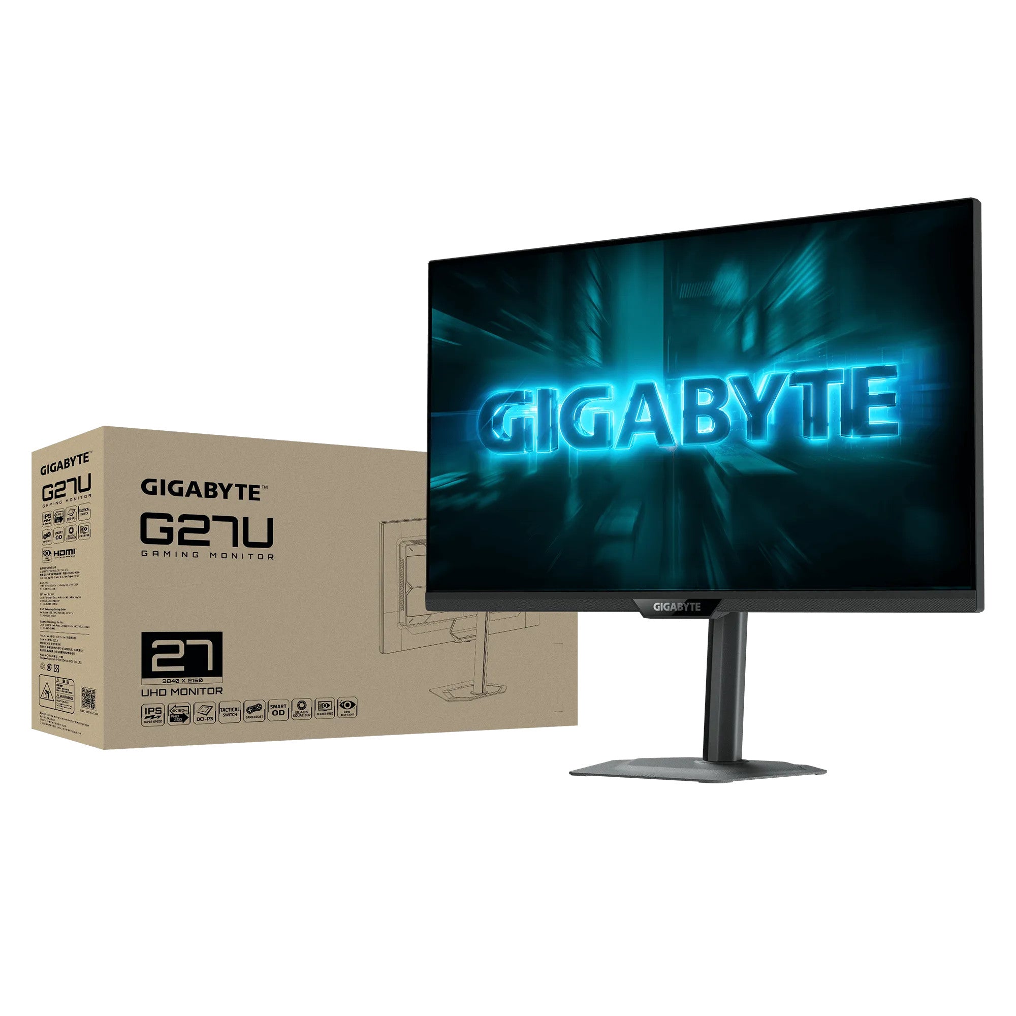 GIGABYTE G27U Gaming Monitor SS IPS 3840 X 2160 UHD HDMI 2.1 x2 160Hz UHD/320Hz FHD