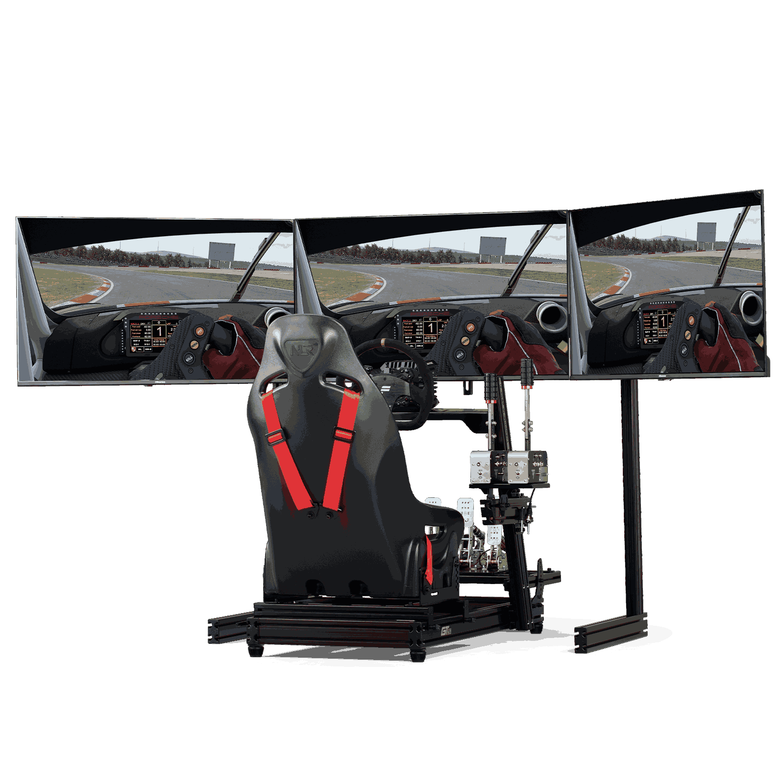 Next Level Racing Elite Free Standing Triple Monitor Add-On - Black Edition