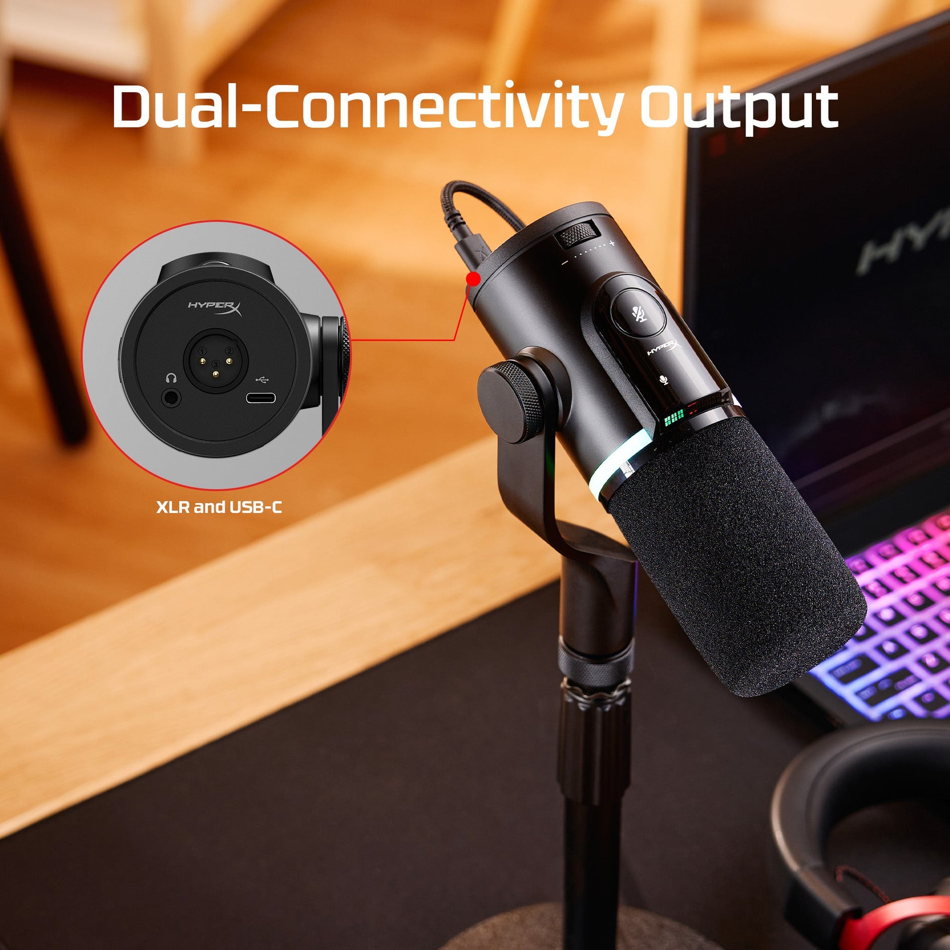 HyperX Flipcast - Streaming XLR/USB Dynamic Microphone